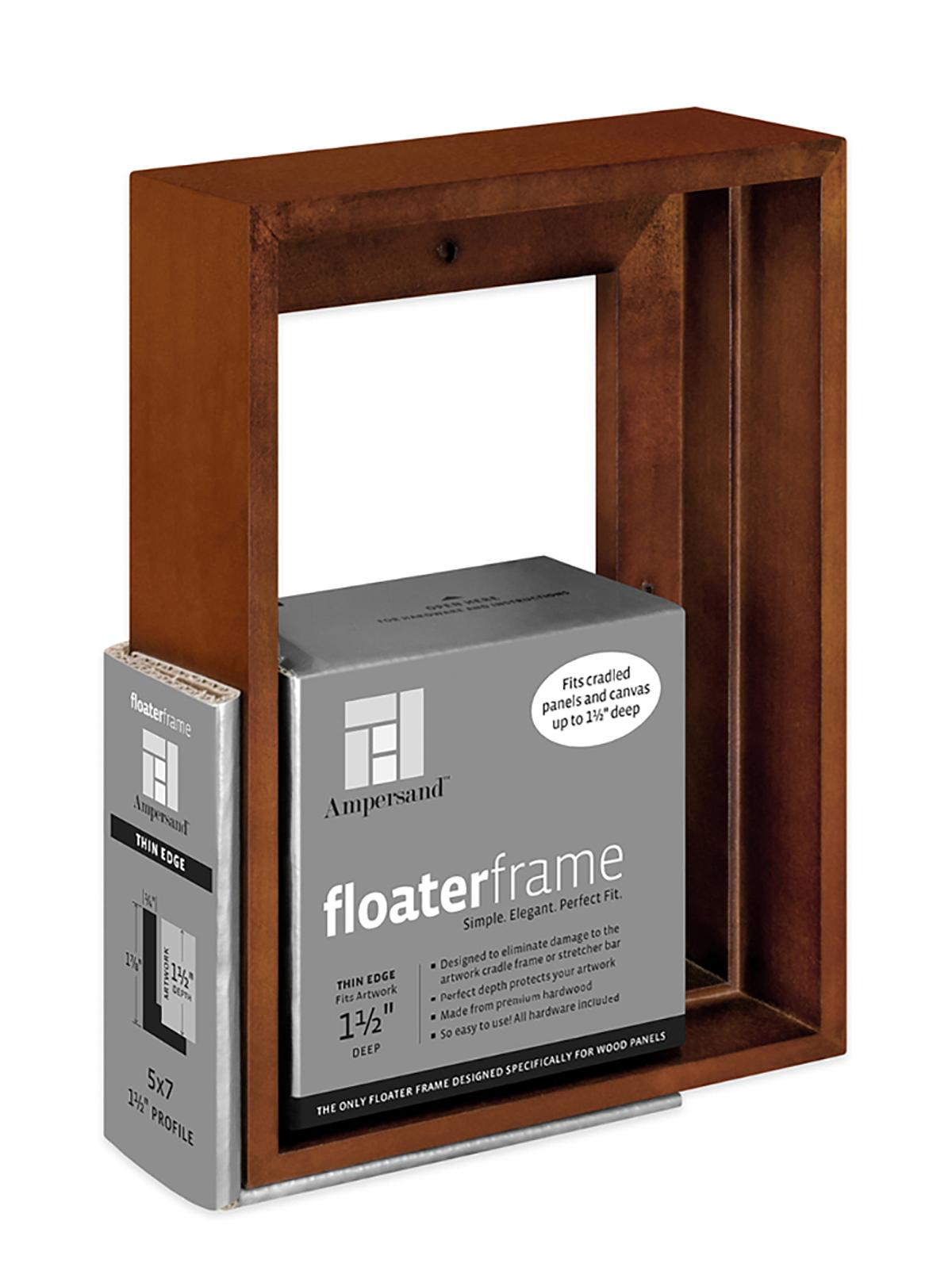 Thin Floaterframes 7 8 In. 5 In. X 7 In. Walnut