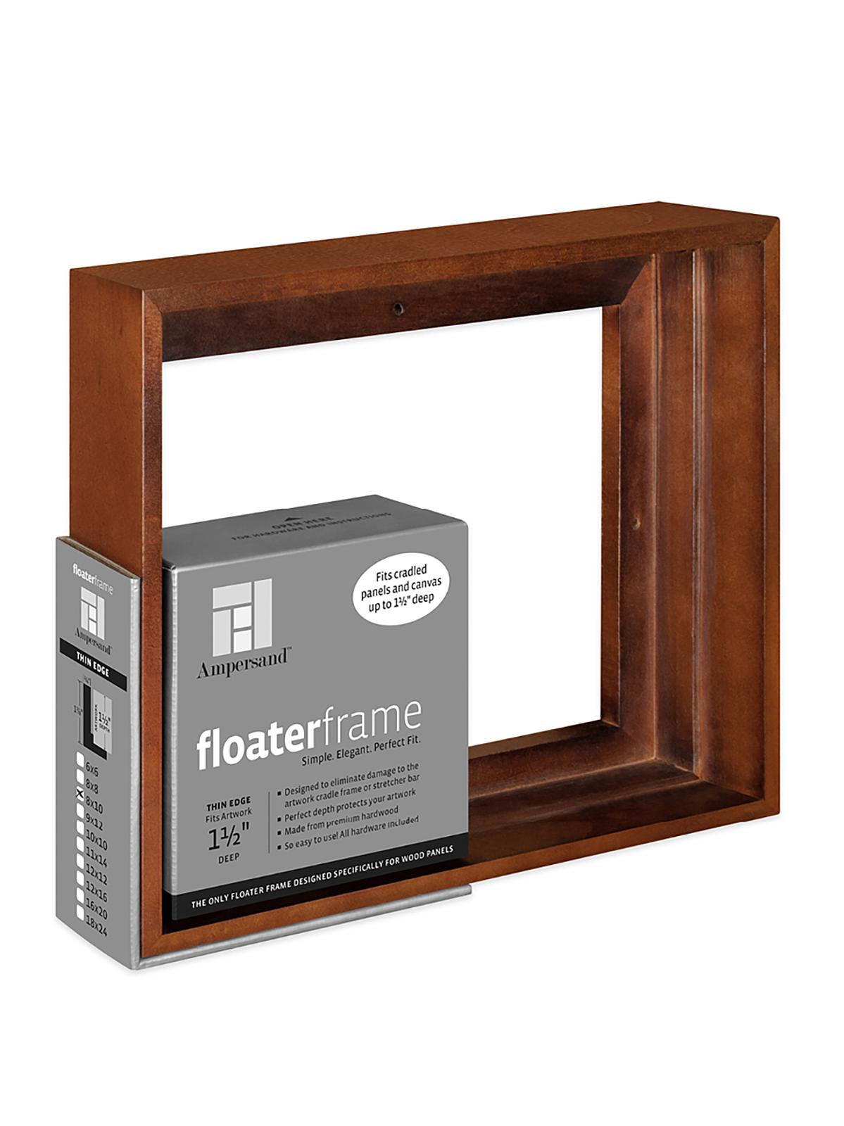 Thin Floaterframes 7 8 in. 8 in. x 10 in. walnut
