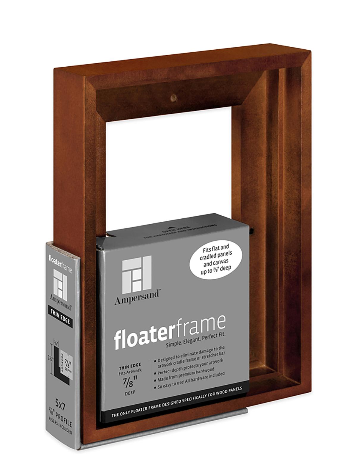 Thin Floaterframes 1 1 2 in. 5 in. x 7 in. walnut