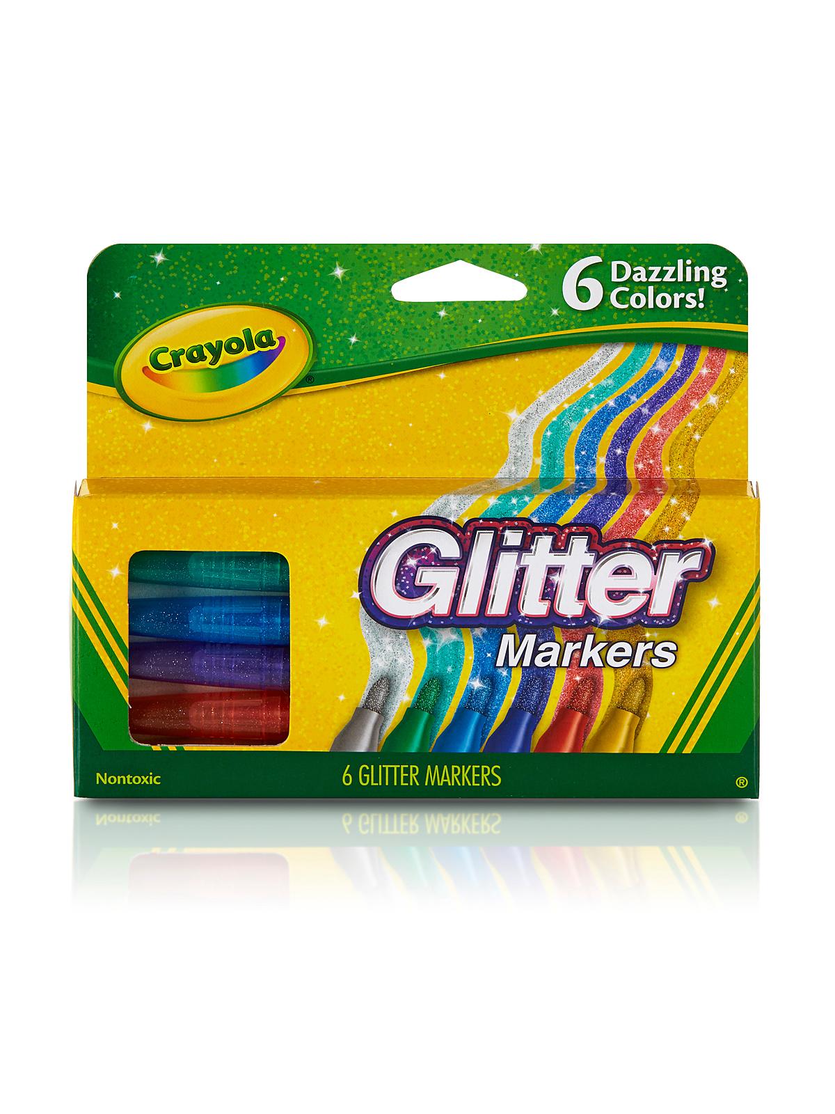 Glitter Markers pack of 6
