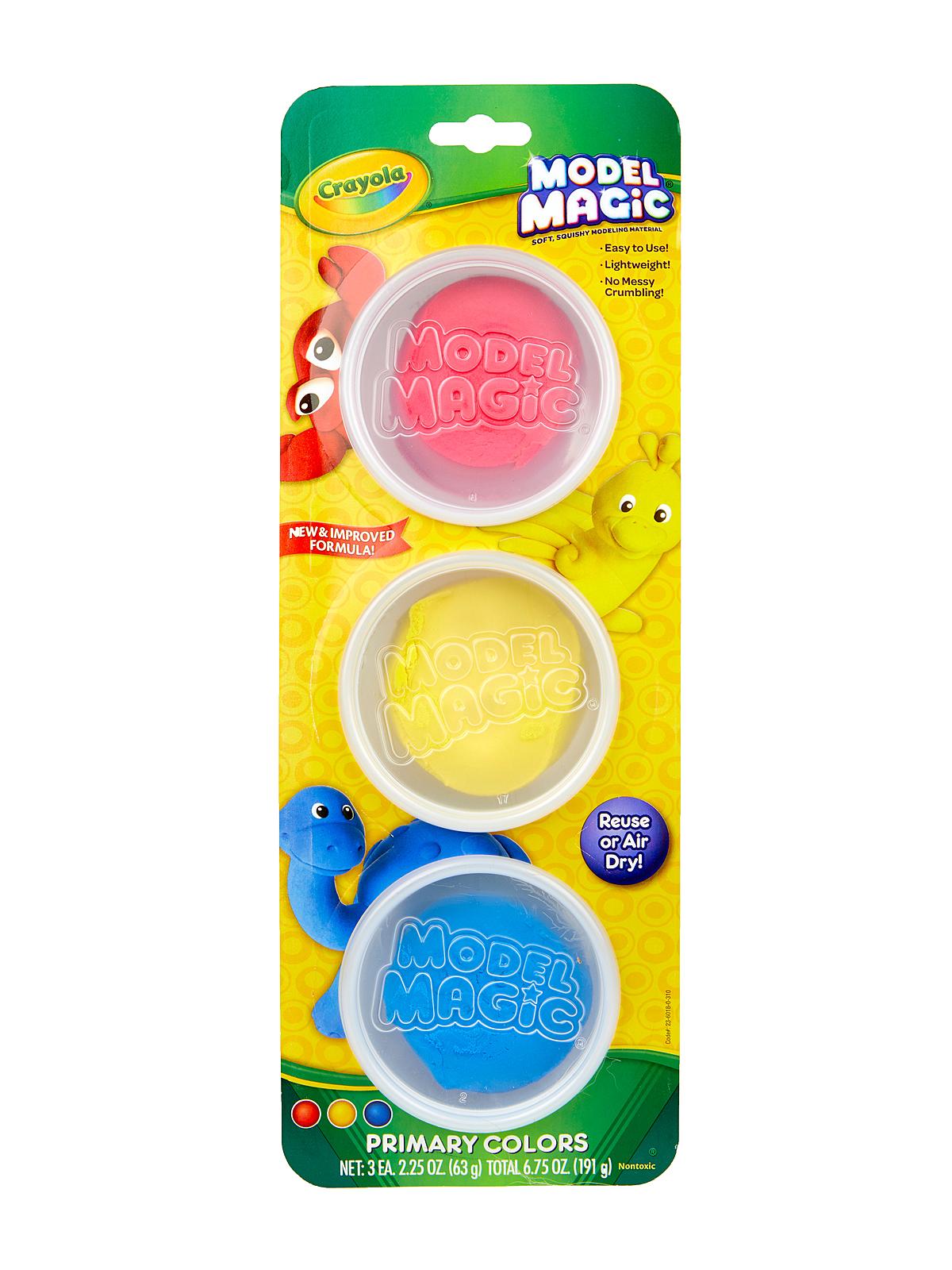 Model Magic Primary Colors 2.25 Oz. Pack Of 3 Resealable Tubs