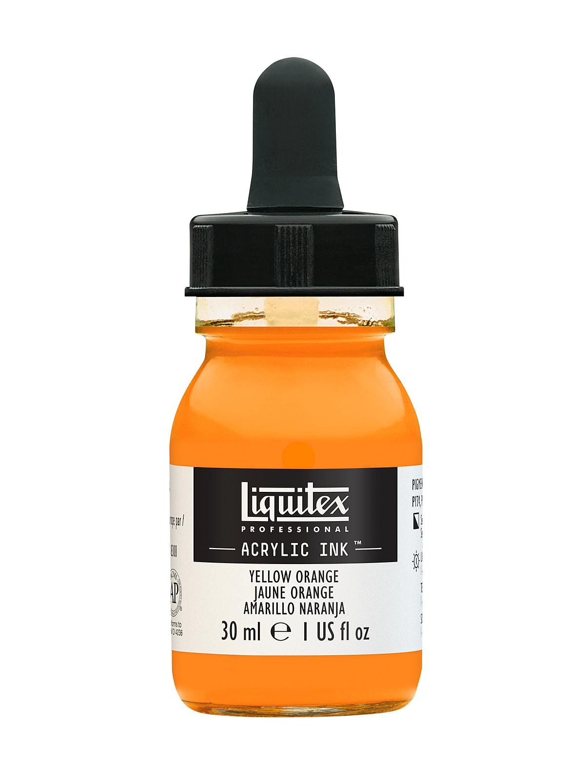 Professional Acrylic Inks yellow orange 298 30 ml