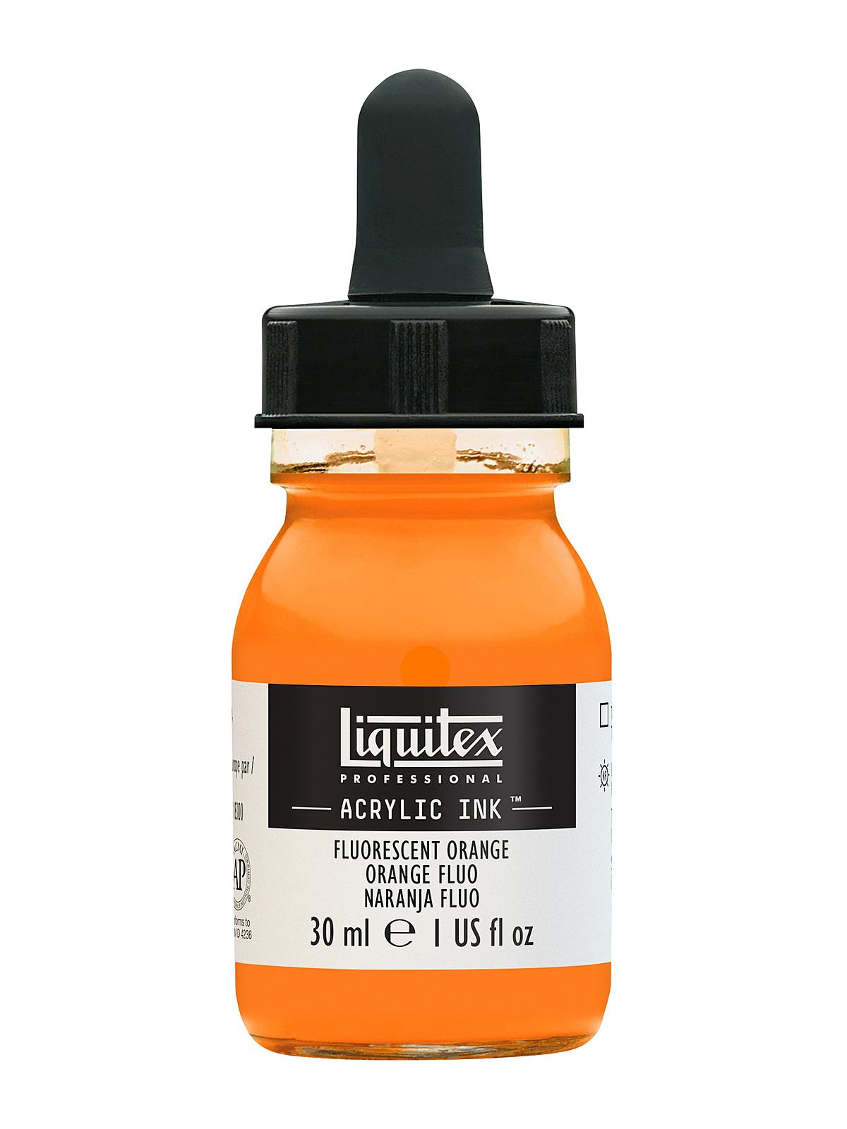 Professional Acrylic Inks fluorescent orange 982 30 ml