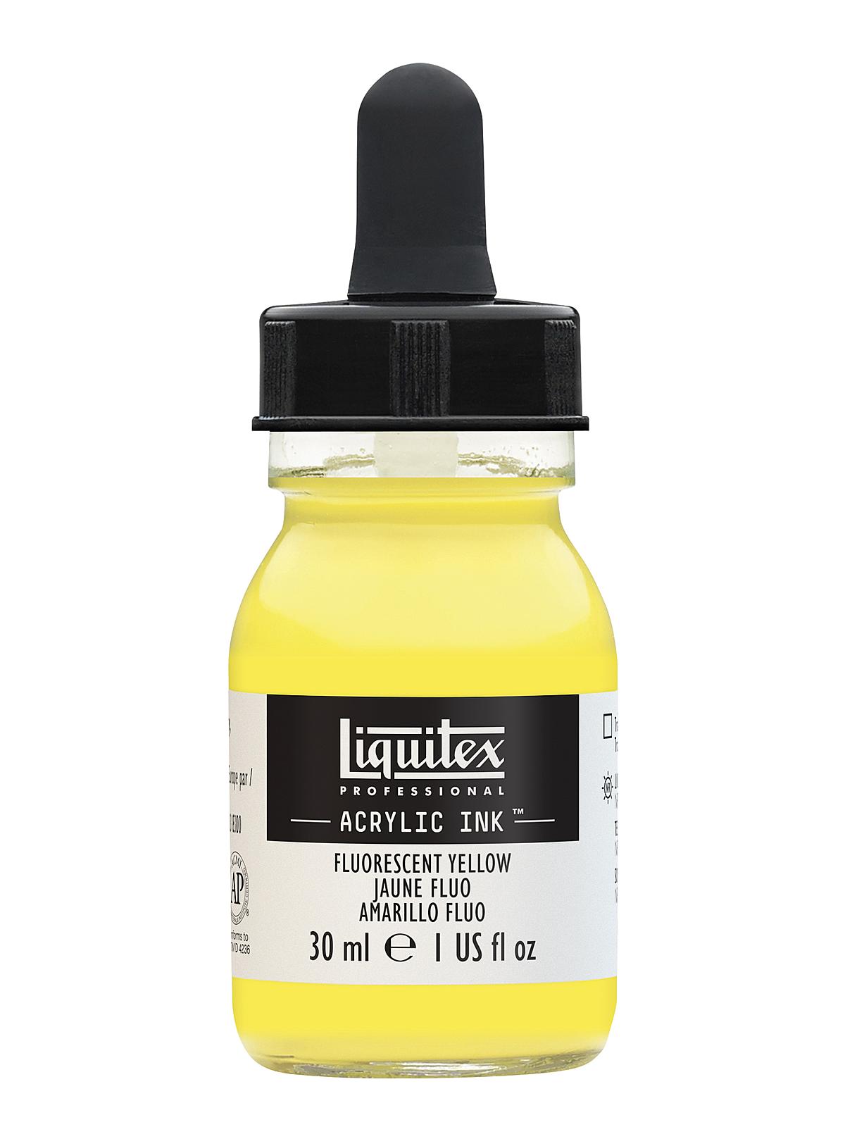 Professional Acrylic Inks fluorescent yellow 534 30 ml