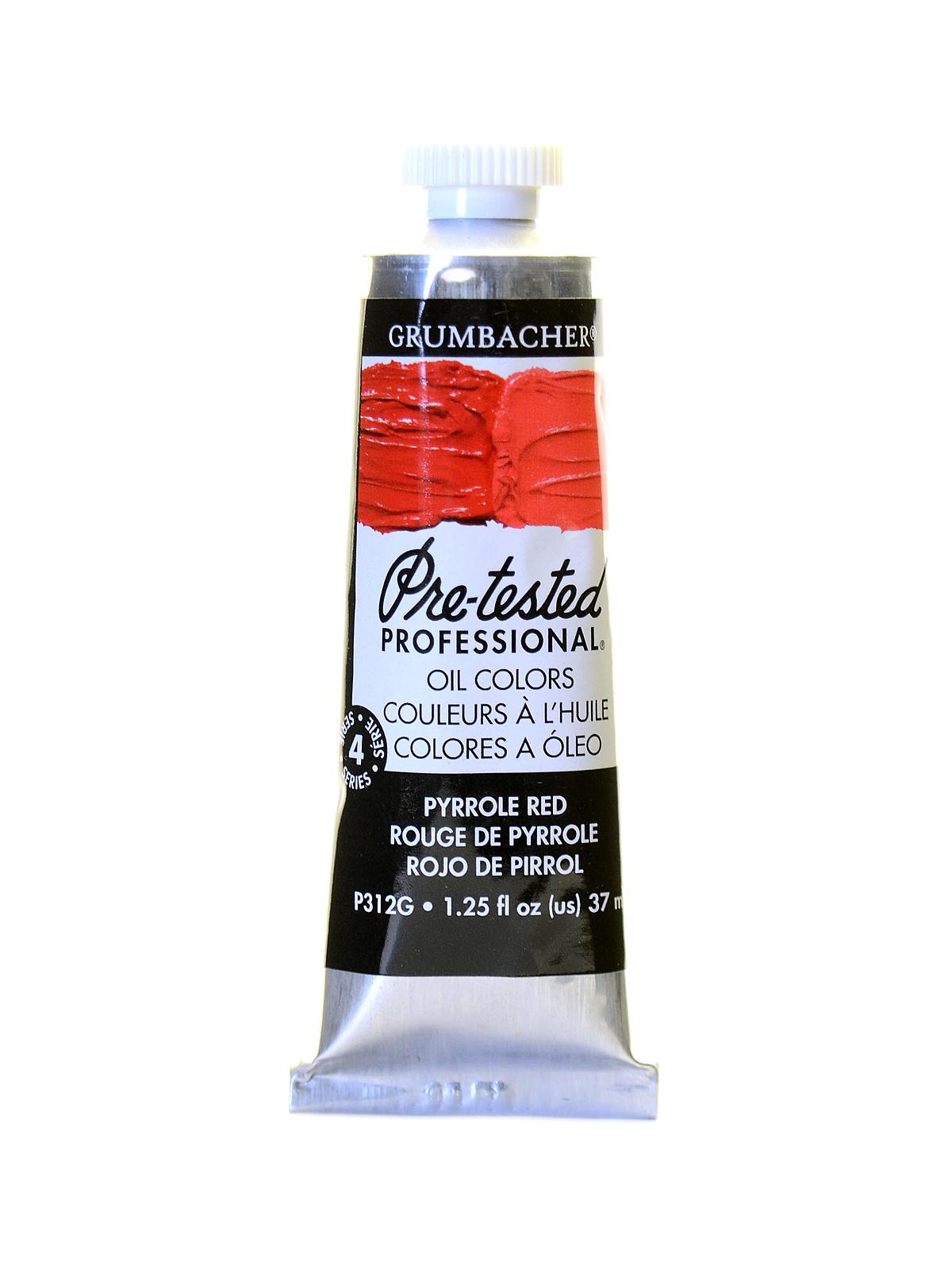 Pre-Tested Artists Oil Colors pyrrole red P312 1.25 oz.