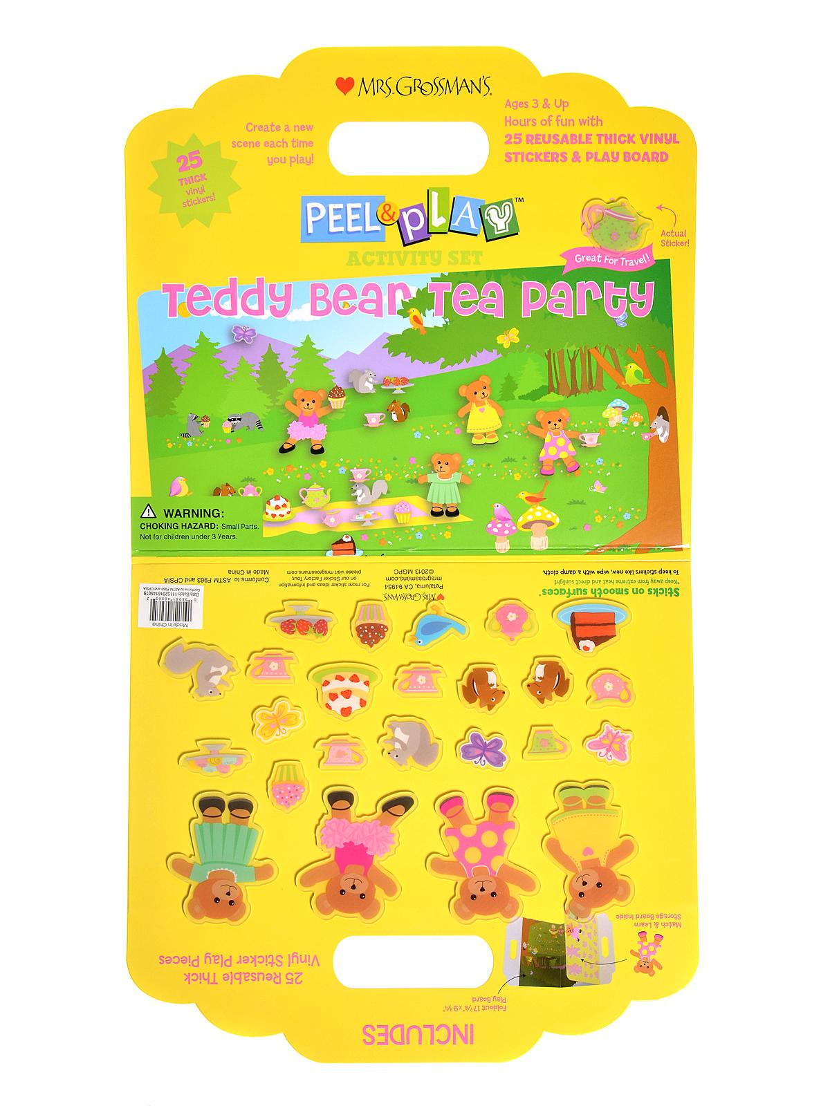 Peel And Play Activity Sets Teddy Bear Tea Party 25 Pieces