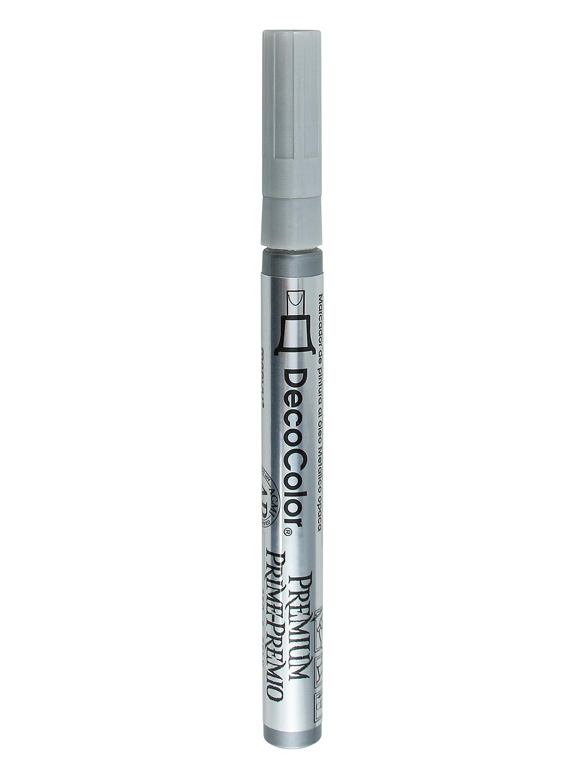 Decocolor Premium Markers 2 Mm Leafing Tip Silver