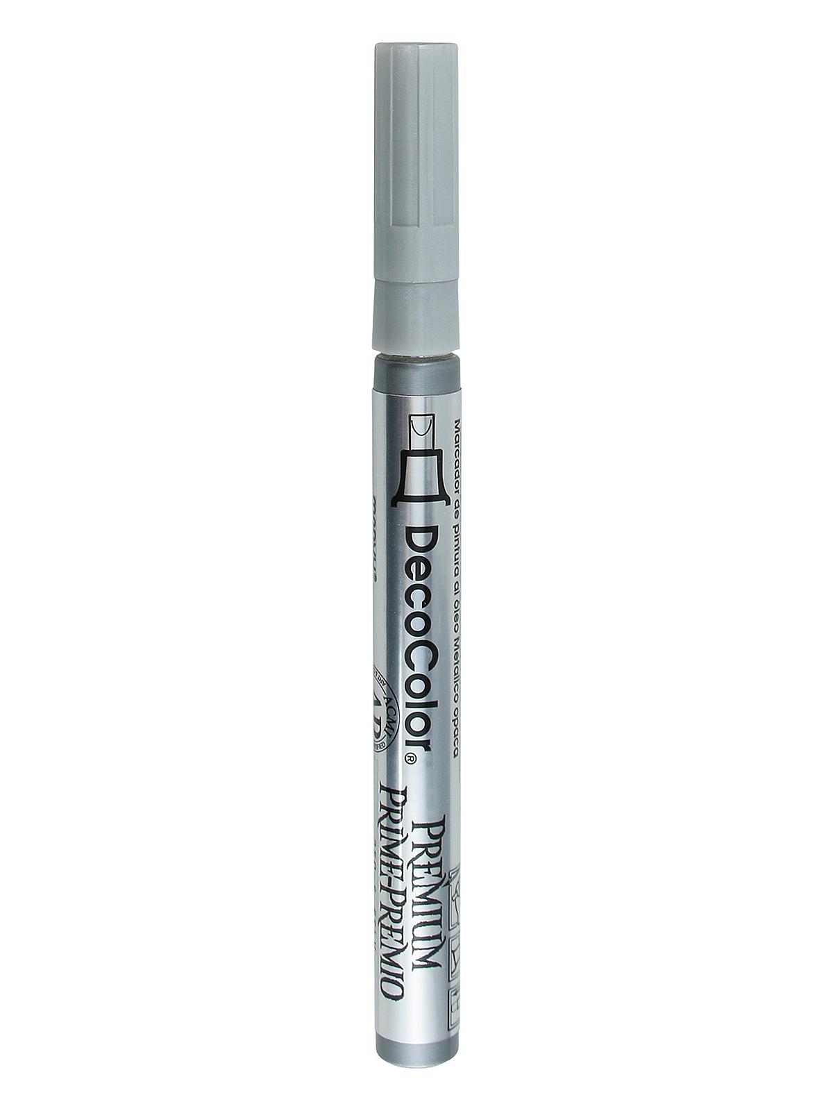 Decocolor Premium Markers 2 mm leafing tip silver