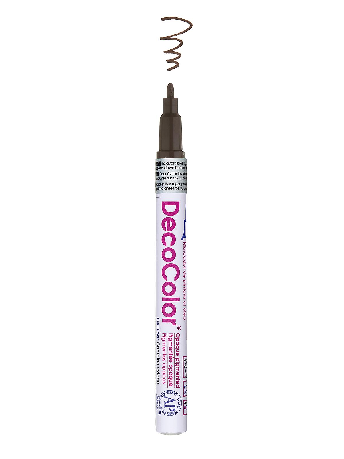 Decocolor Oil-Based Paint Markers dark brown fine