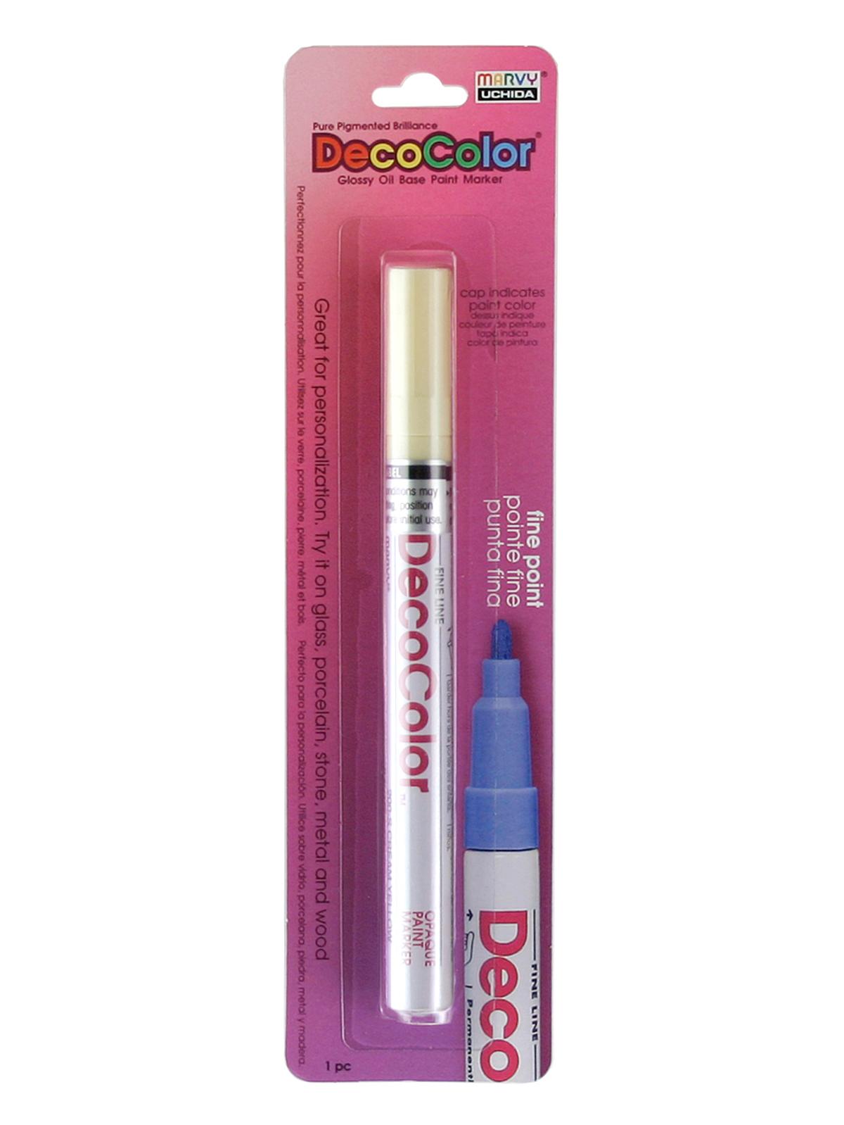 Decocolor Oil-Based Paint Markers cream yellow fine
