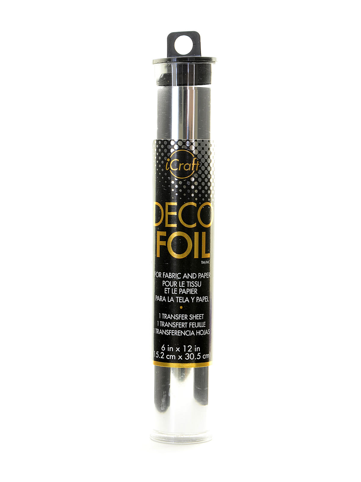 iCraft Deco Foil 6 in. x 12 in. pack of 5 sheets silver
