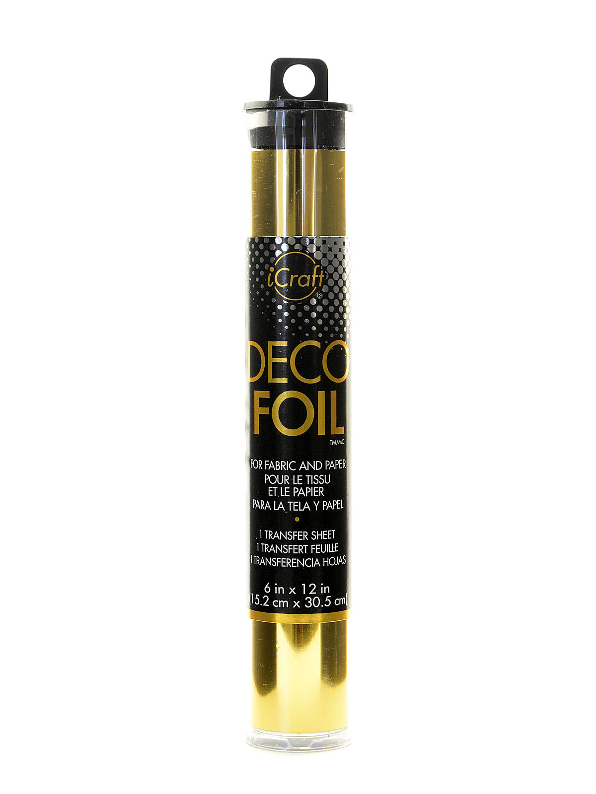 iCraft Deco Foil 6 in. x 12 in. pack of 5 sheets gold