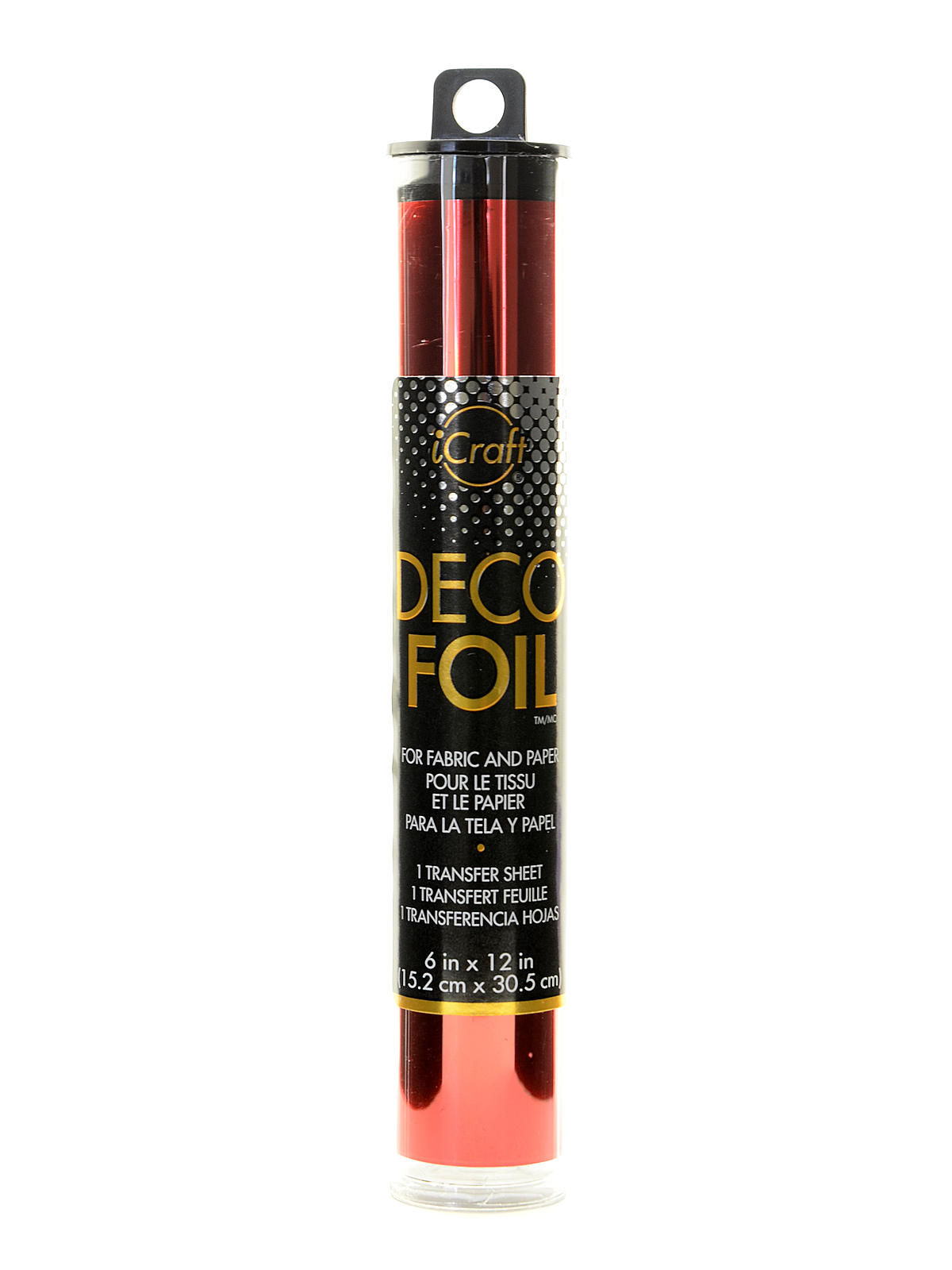 iCraft Deco Foil 6 in. x 12 in. pack of 5 sheets red