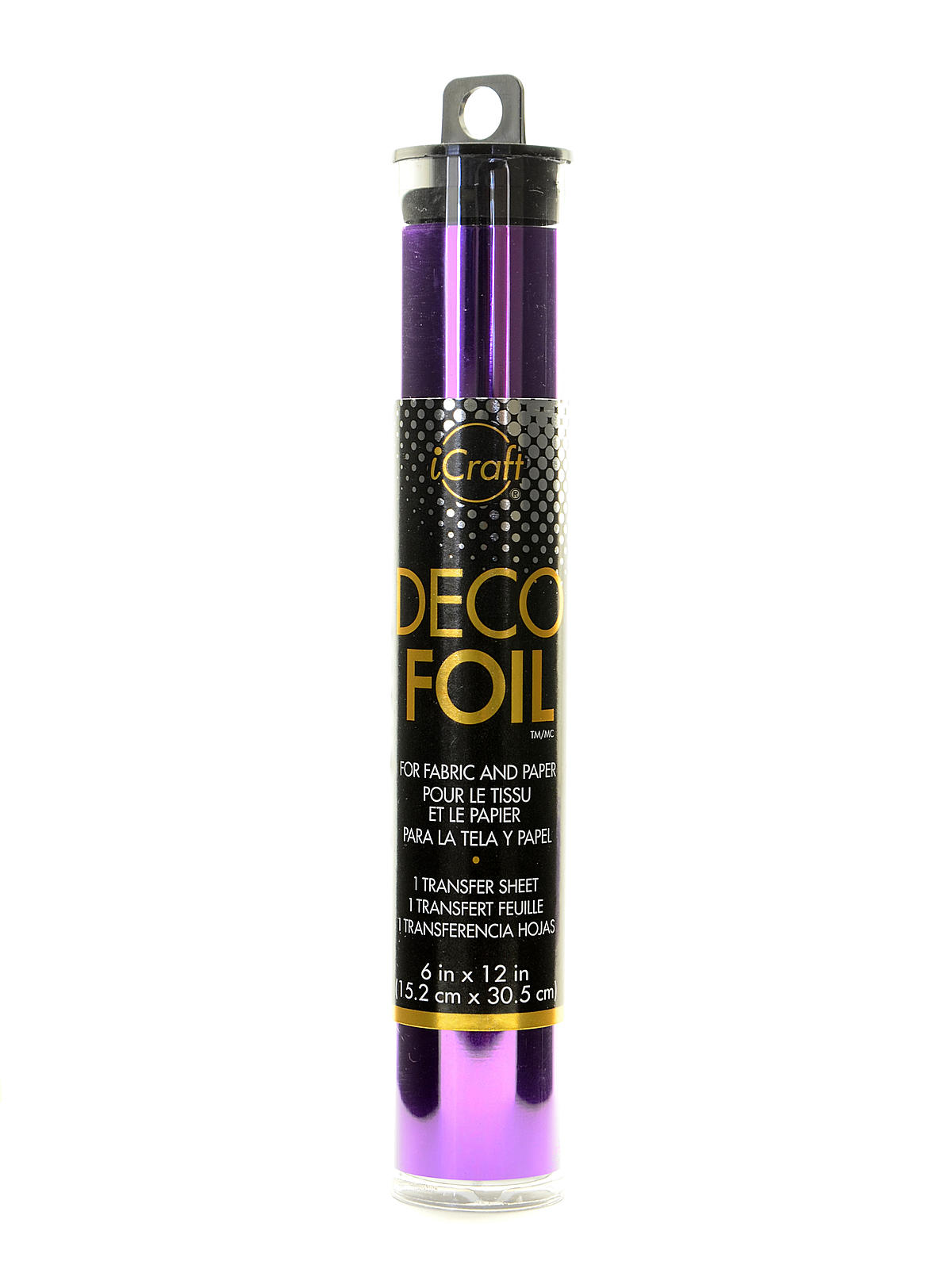 iCraft Deco Foil 6 in. x 12 in. pack of 5 sheets purple