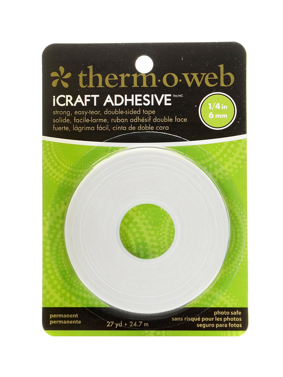 Icraft Easy-tear Double-sided Tape 1 4 In. X 25 Yd. Roll