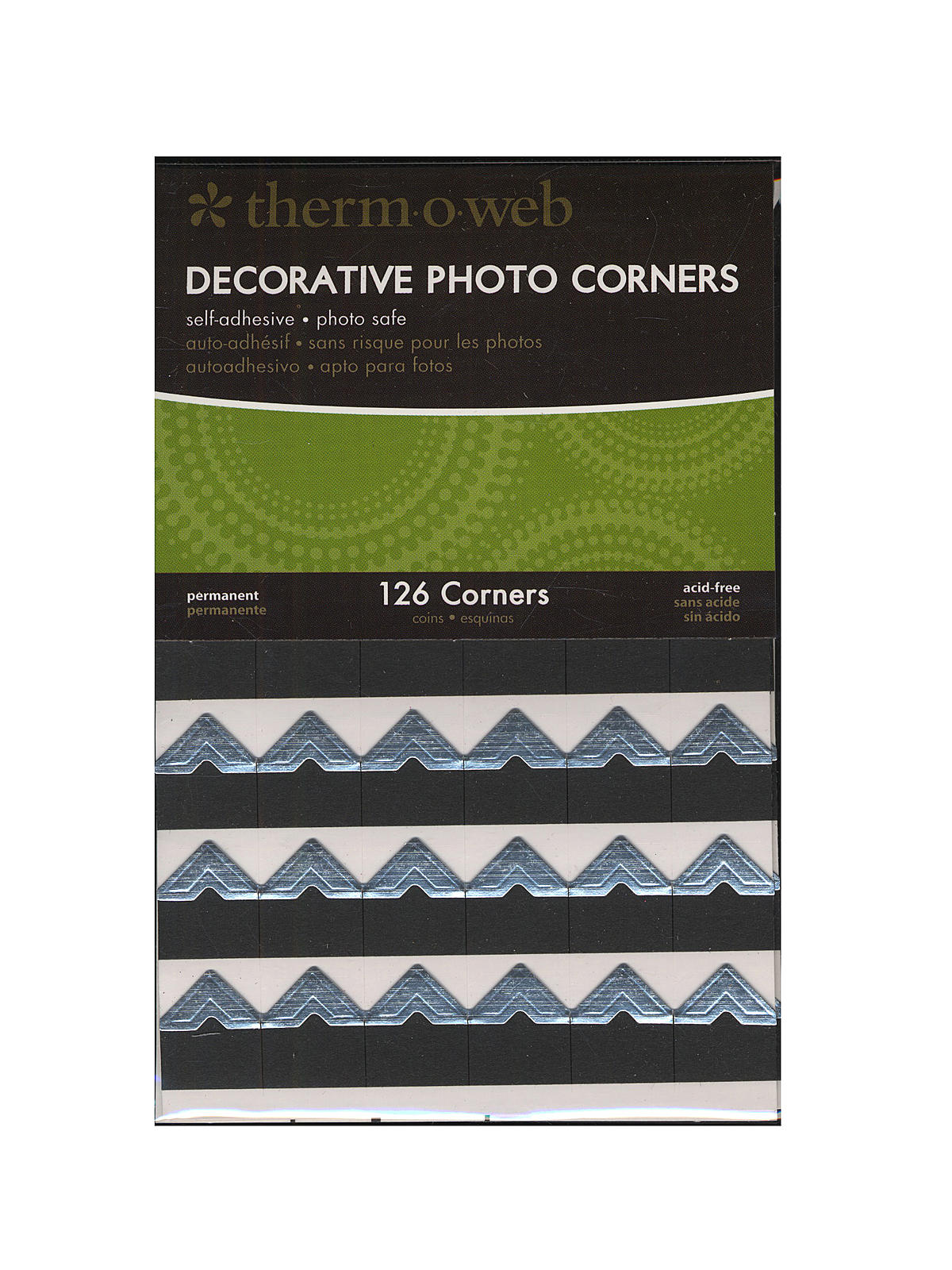 Decorative Photo Corners silver pack of 126