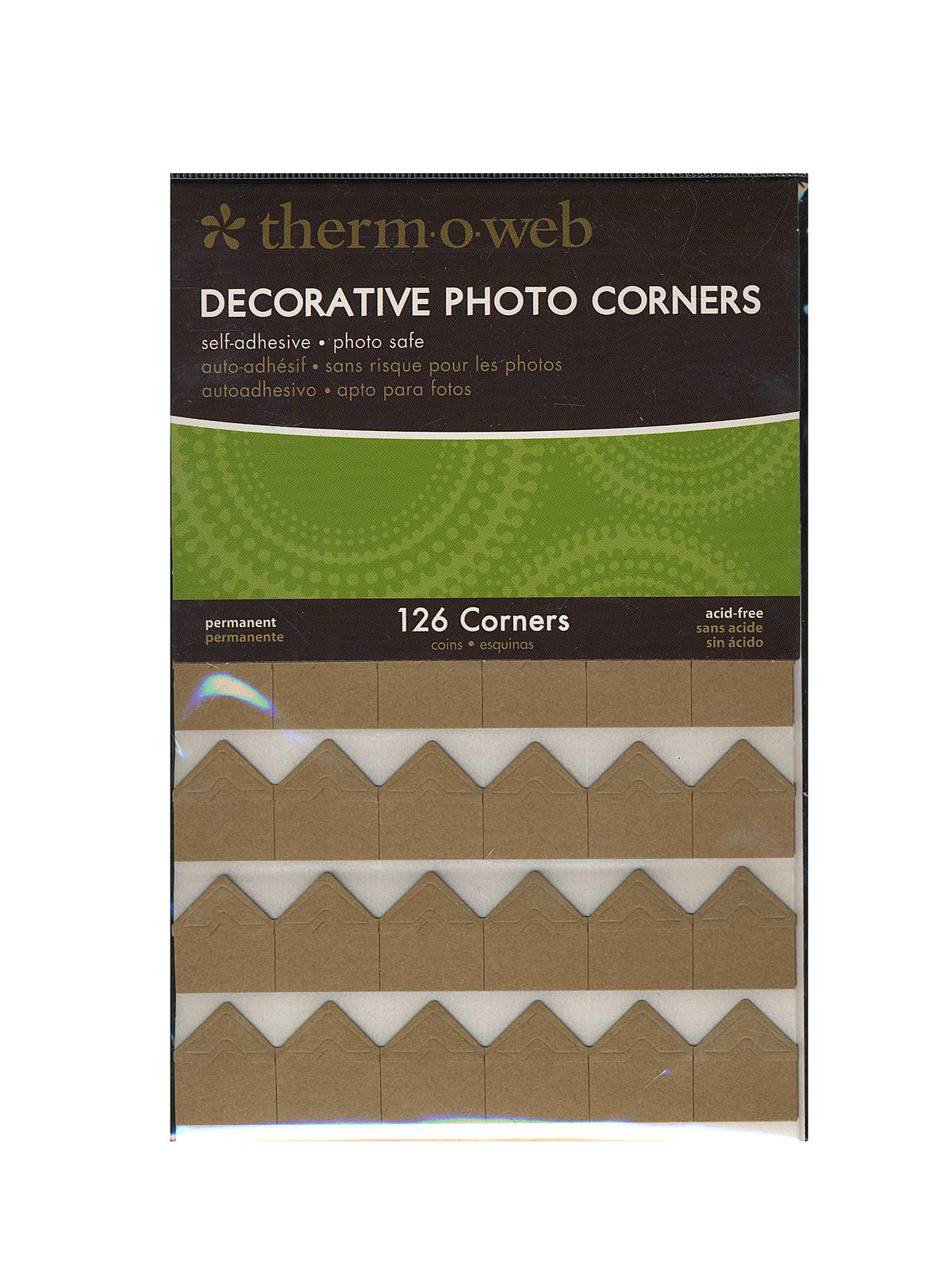 Decorative Photo Corners kraft pack of 126