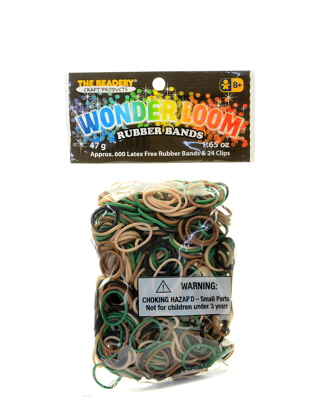 Wonder Loom Rubber Bands and Clips camouflage pack of 600