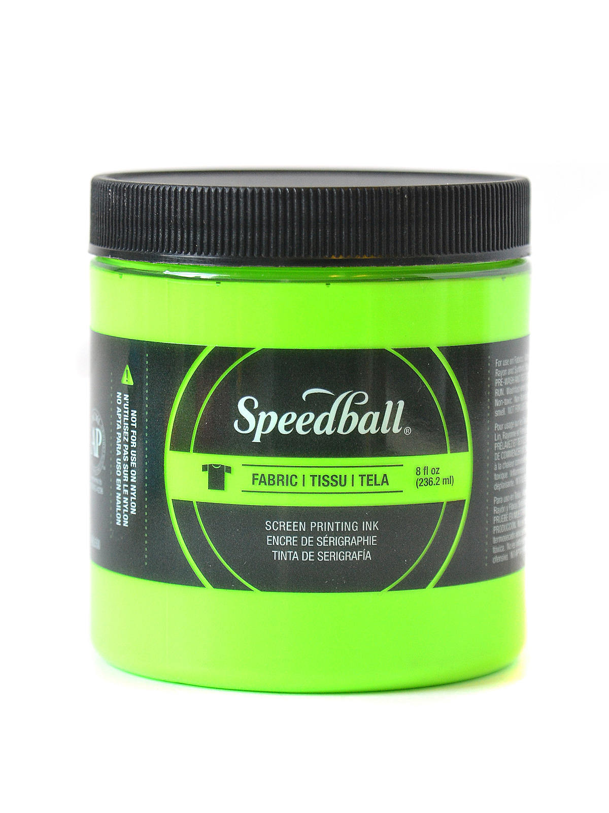 Fabric Screen Printing Ink fluorescent lime green 8 oz.