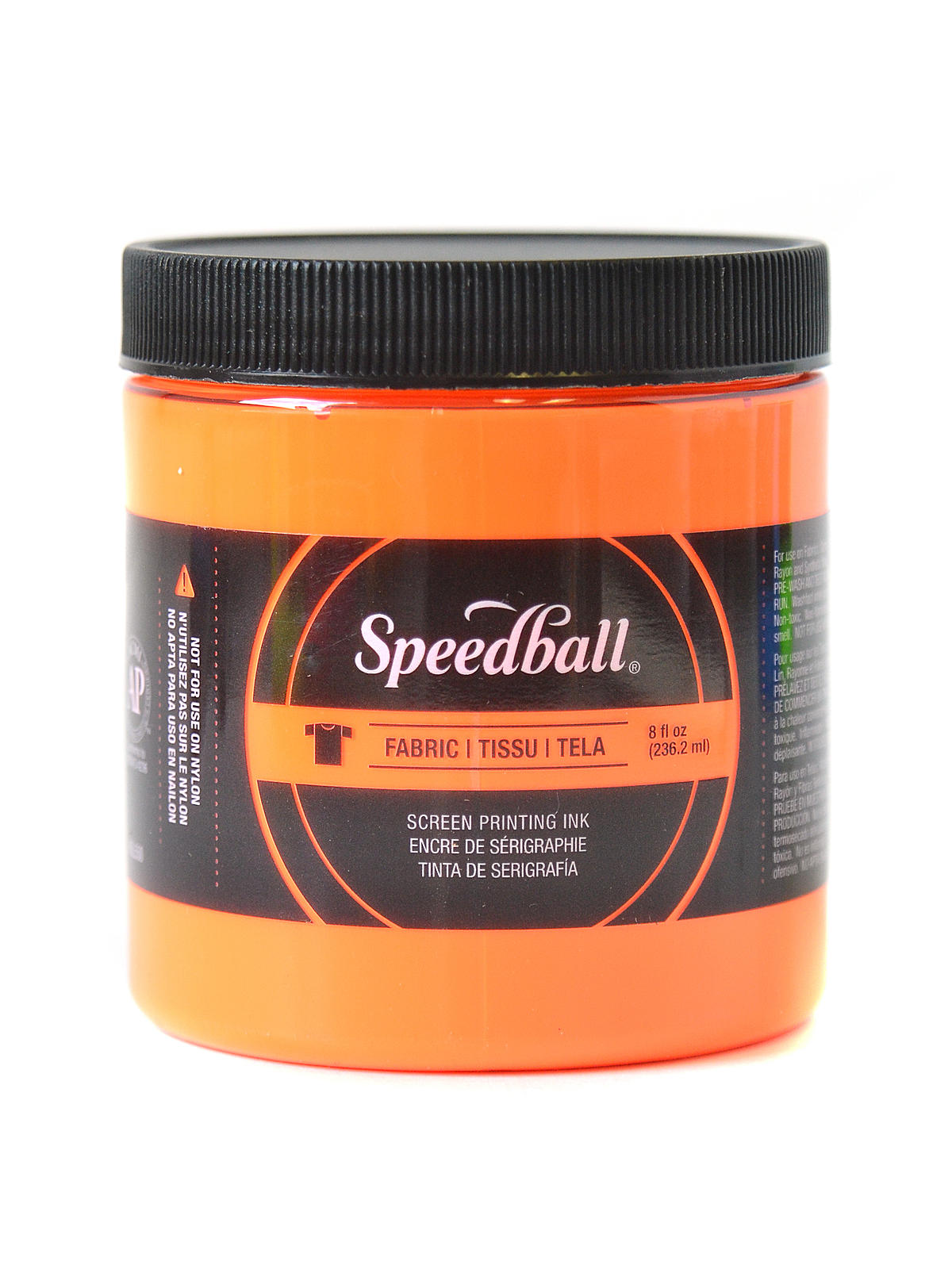 Fabric Screen Printing Ink fluorescent orange 8 oz.