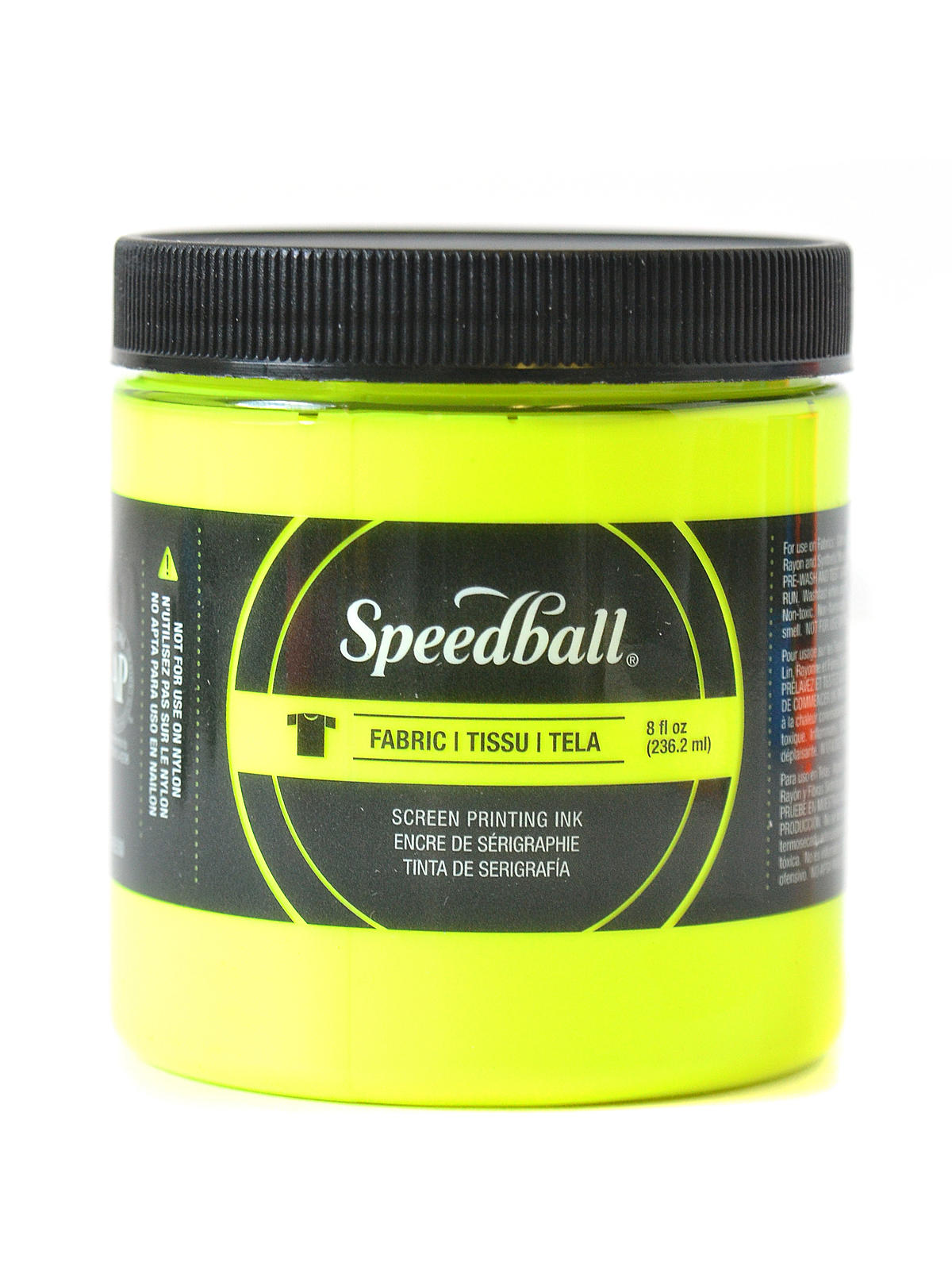 Fabric Screen Printing Ink fluorescent yellow 8 oz.