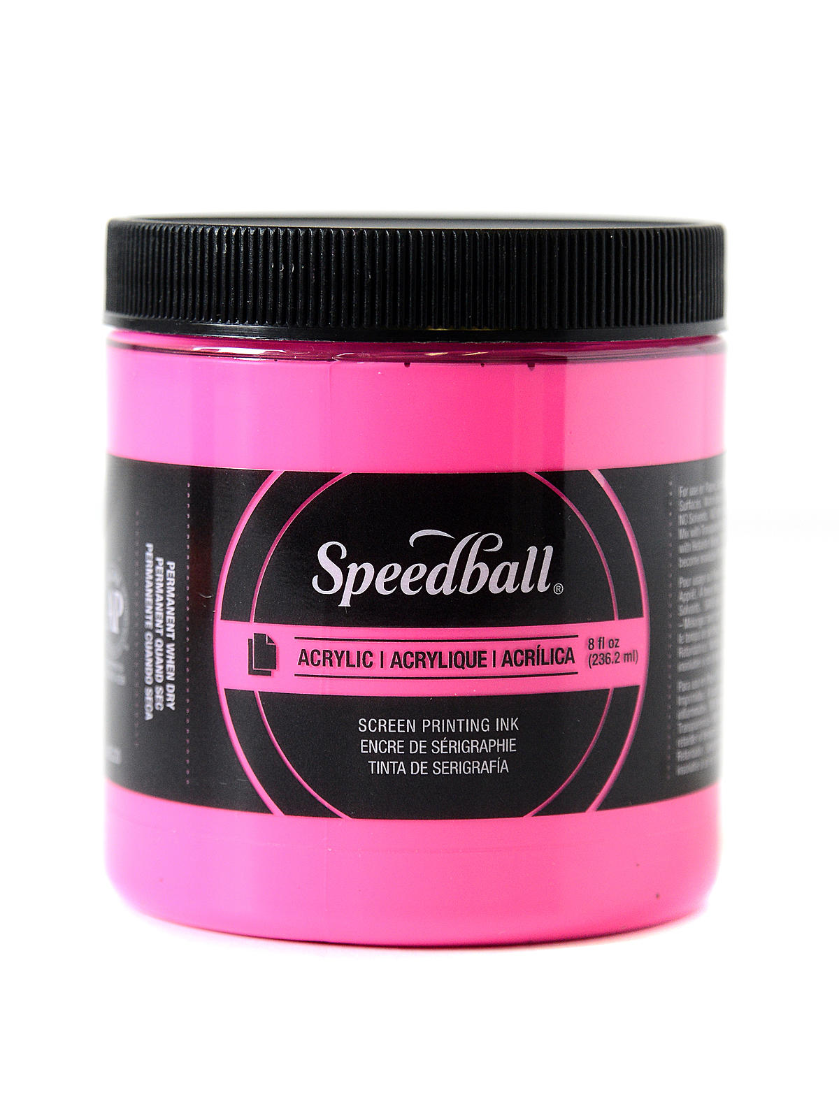 Acrylic Screen Printing Ink Fluorescent Magenta 8 Oz.