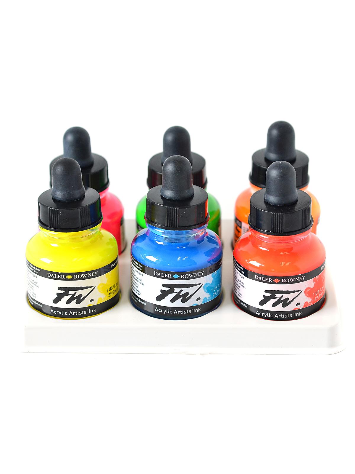 FW Artists' Ink Sets fluorescent set set of 6
