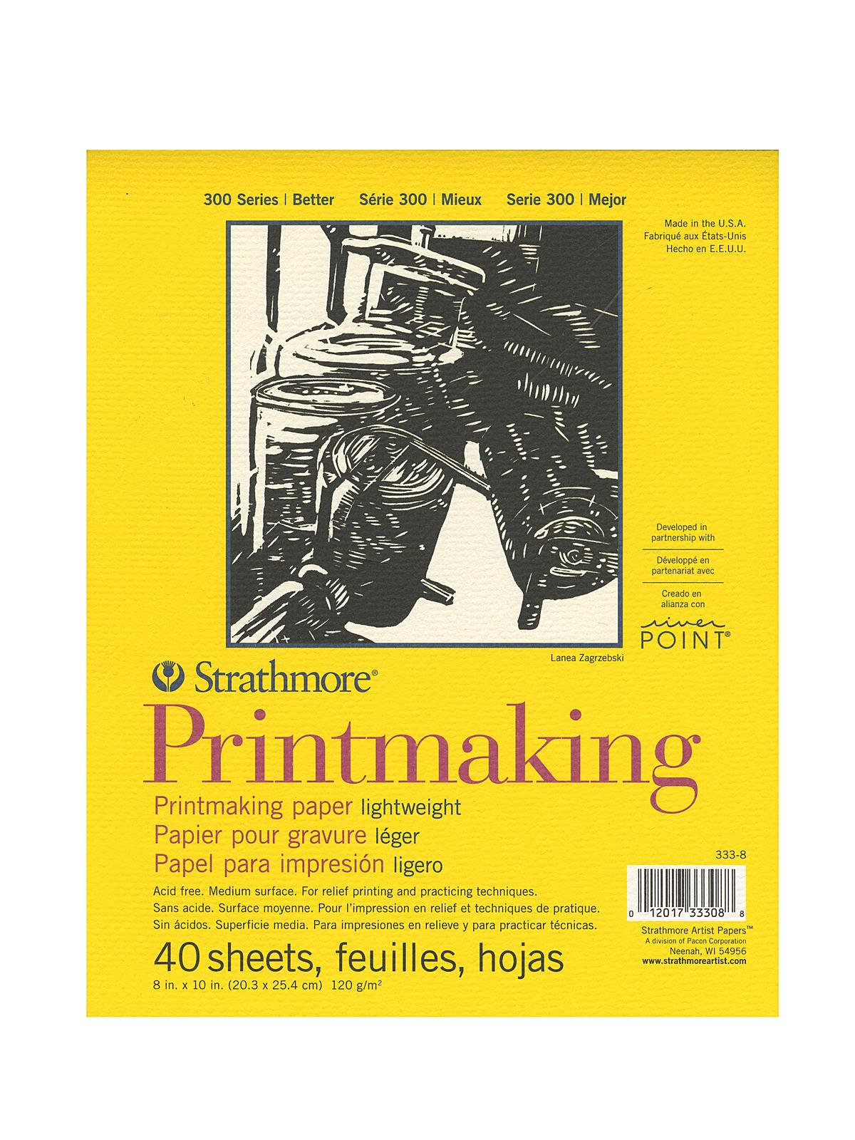 Printmaking Paper Pads 8 In. X 10 In. 40 Sheets