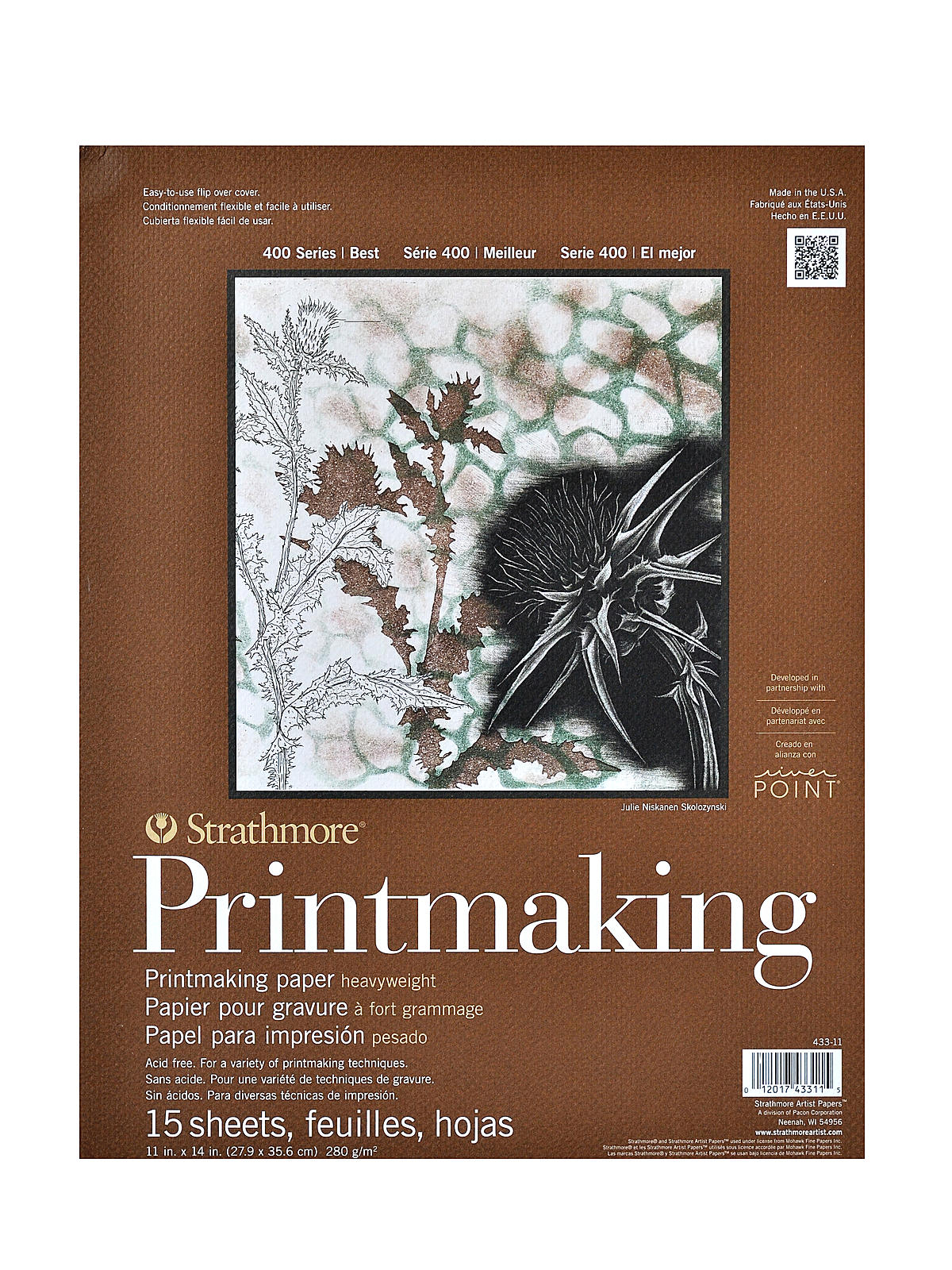 400 Series Heavyweight Printmaking Paper 11 in. x 14 in. pad of 15 sheets