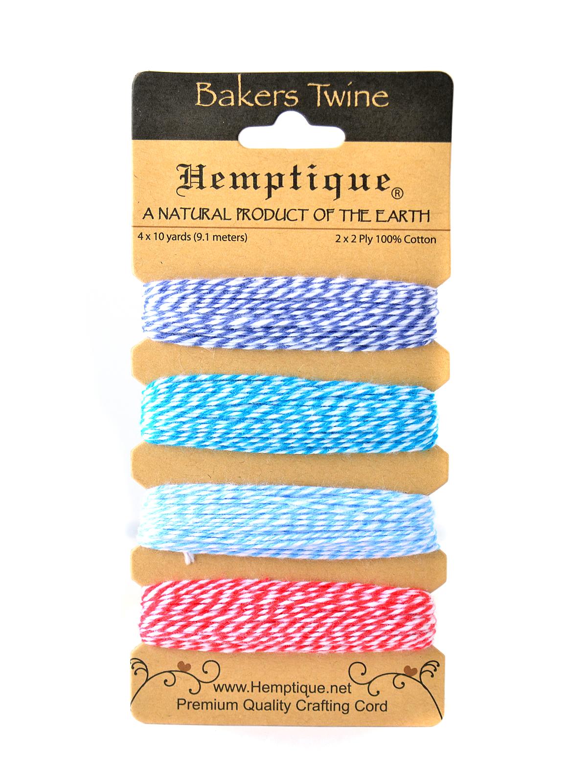 Bakers Twine Cards cotton 9.1 m x 4 colors berrylicious