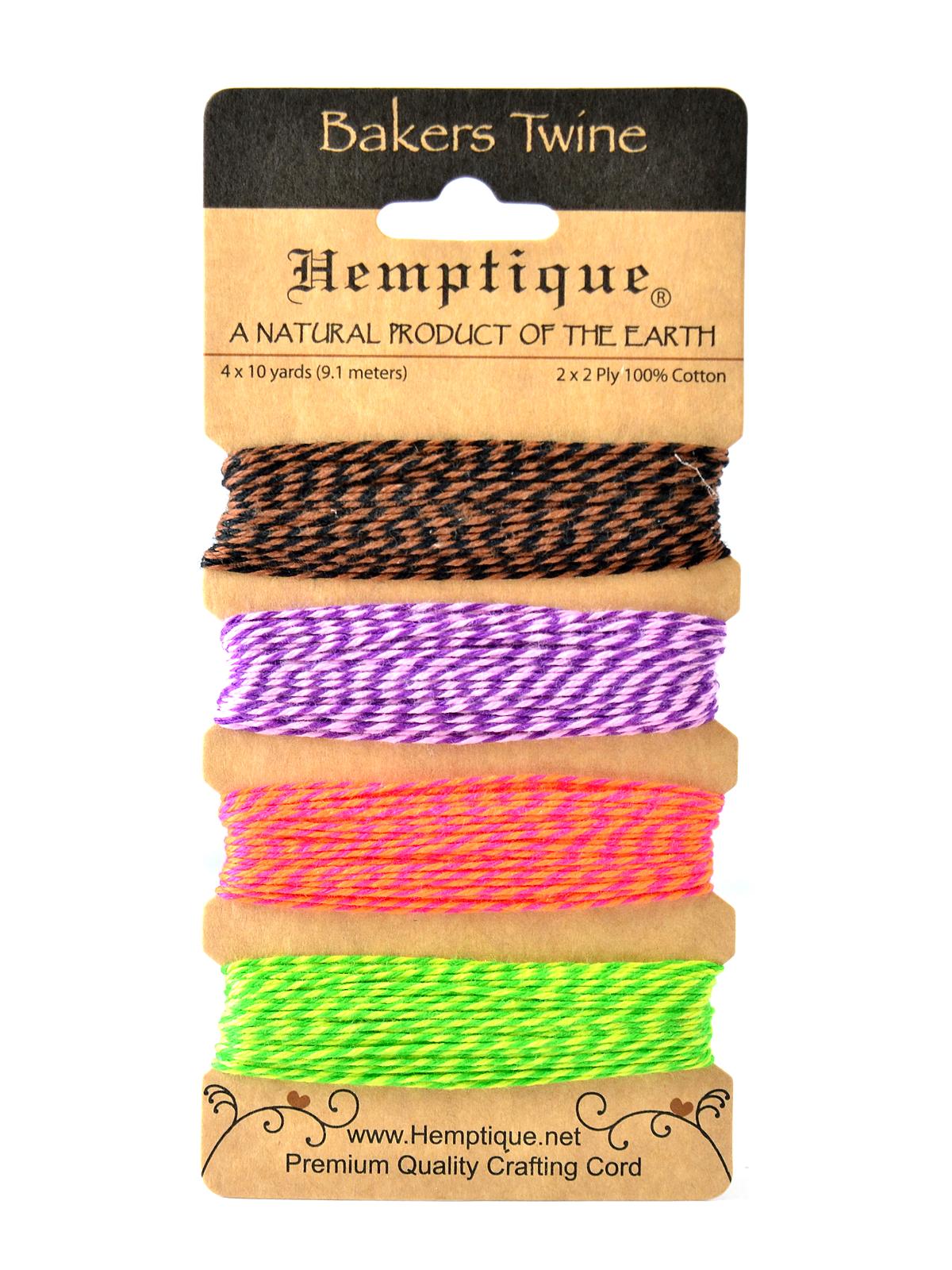 Bakers Twine Cards cotton 9.1 m x 4 colors fiesta