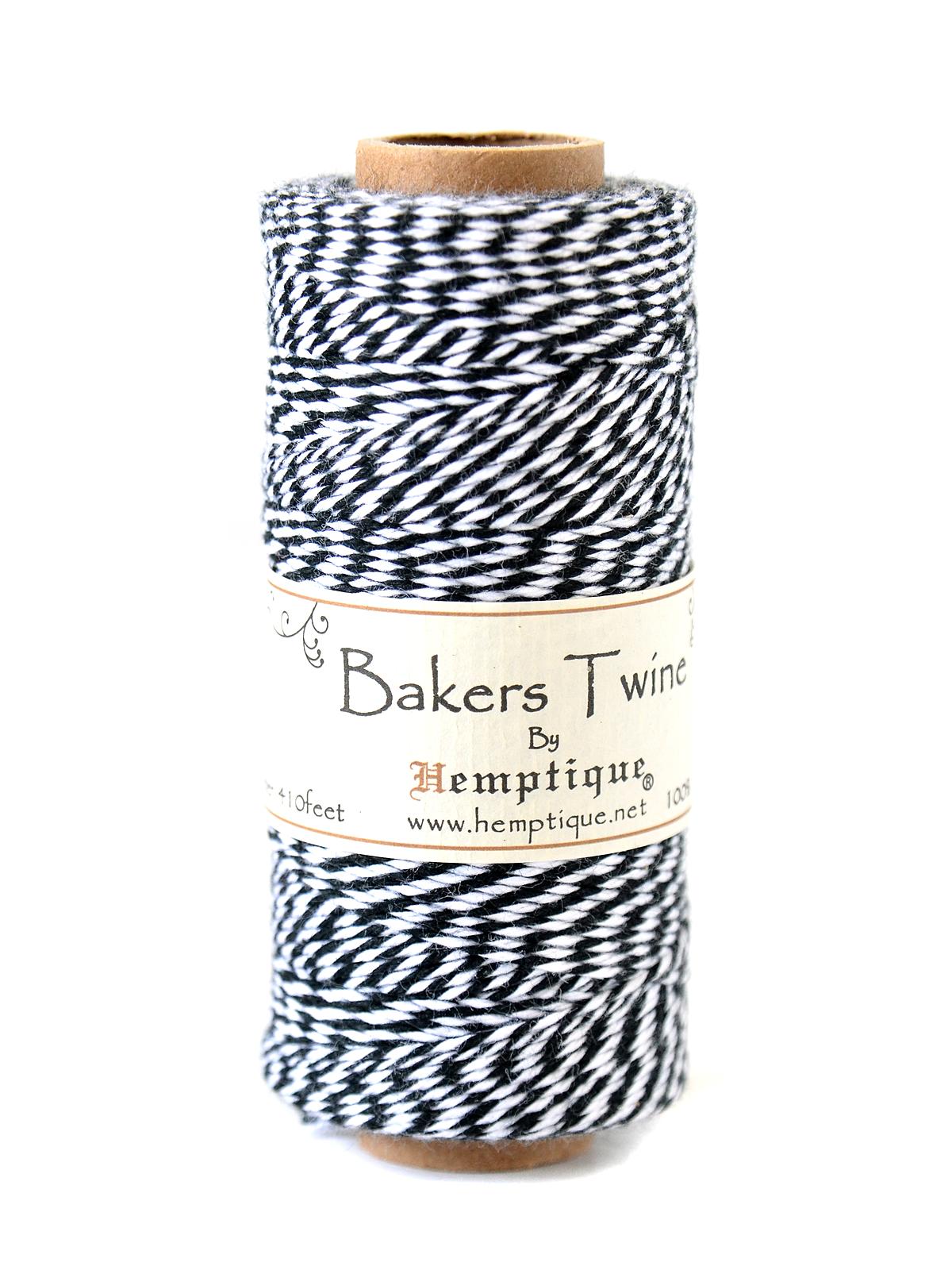 Bakers Twine Spools Cotton 410 Ft. Black White