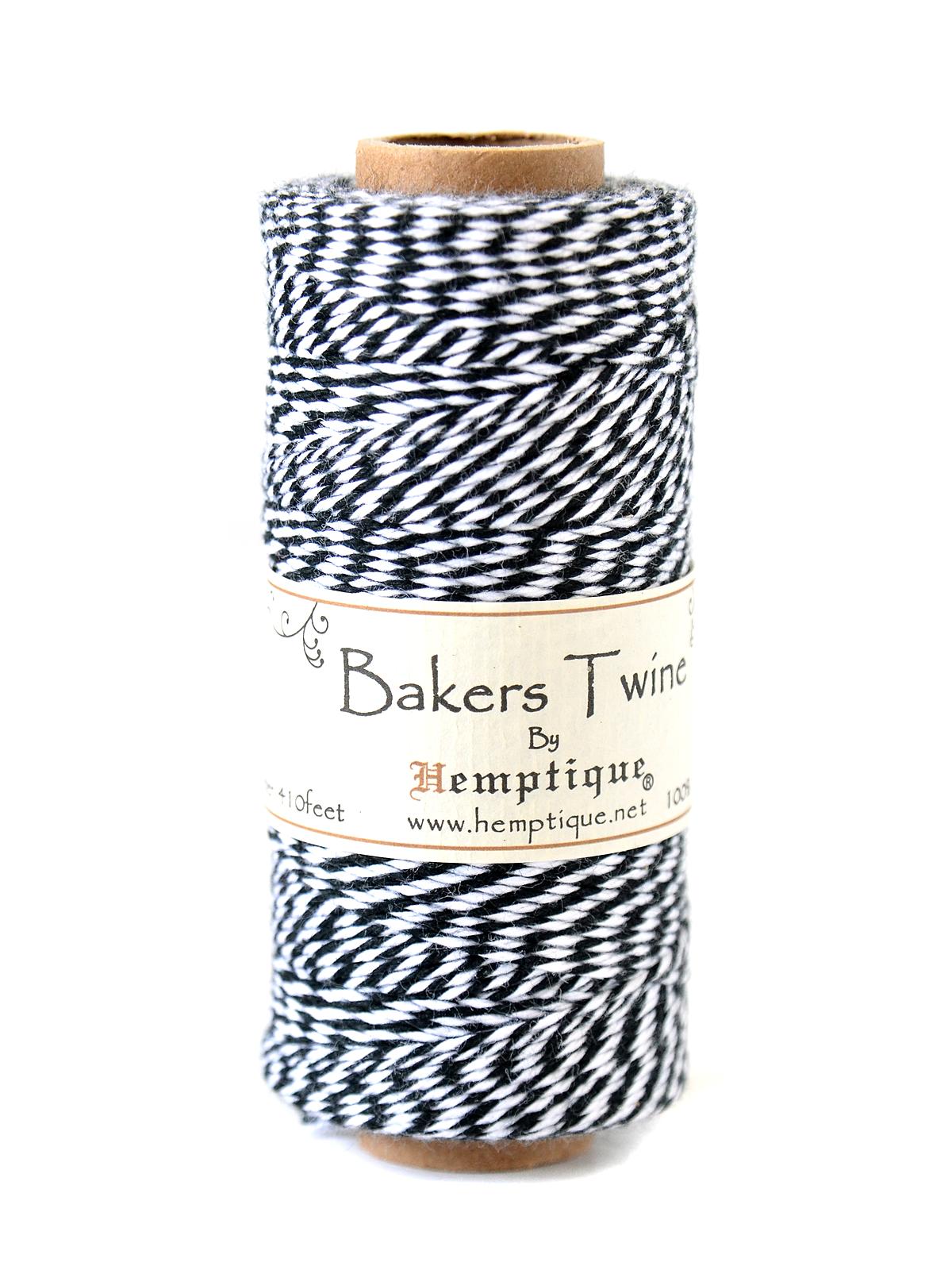 Bakers Twine Spools cotton 410 ft. black white
