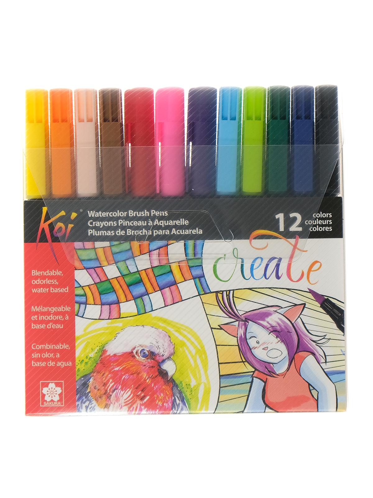 Koi Coloring Brush Sets set of 12