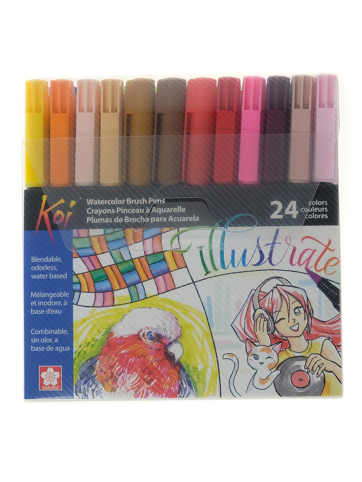 Koi Coloring Brush Sets set of 24