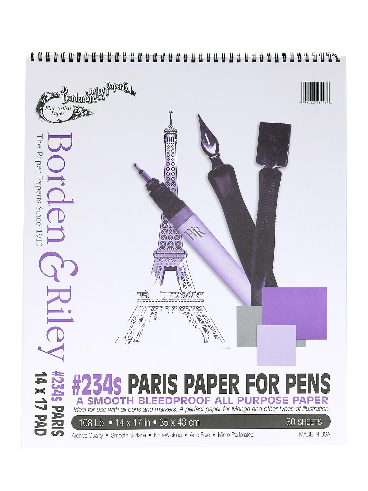 #234 Paris Bleedproof Pads 14 in. x 17 in. 30 sheets spiral bound