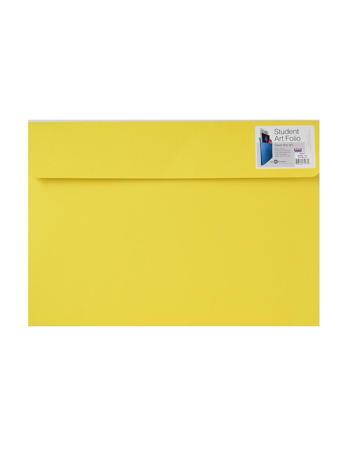 Student Art Folio 14 in. x 20 in. x 2 in. yellow