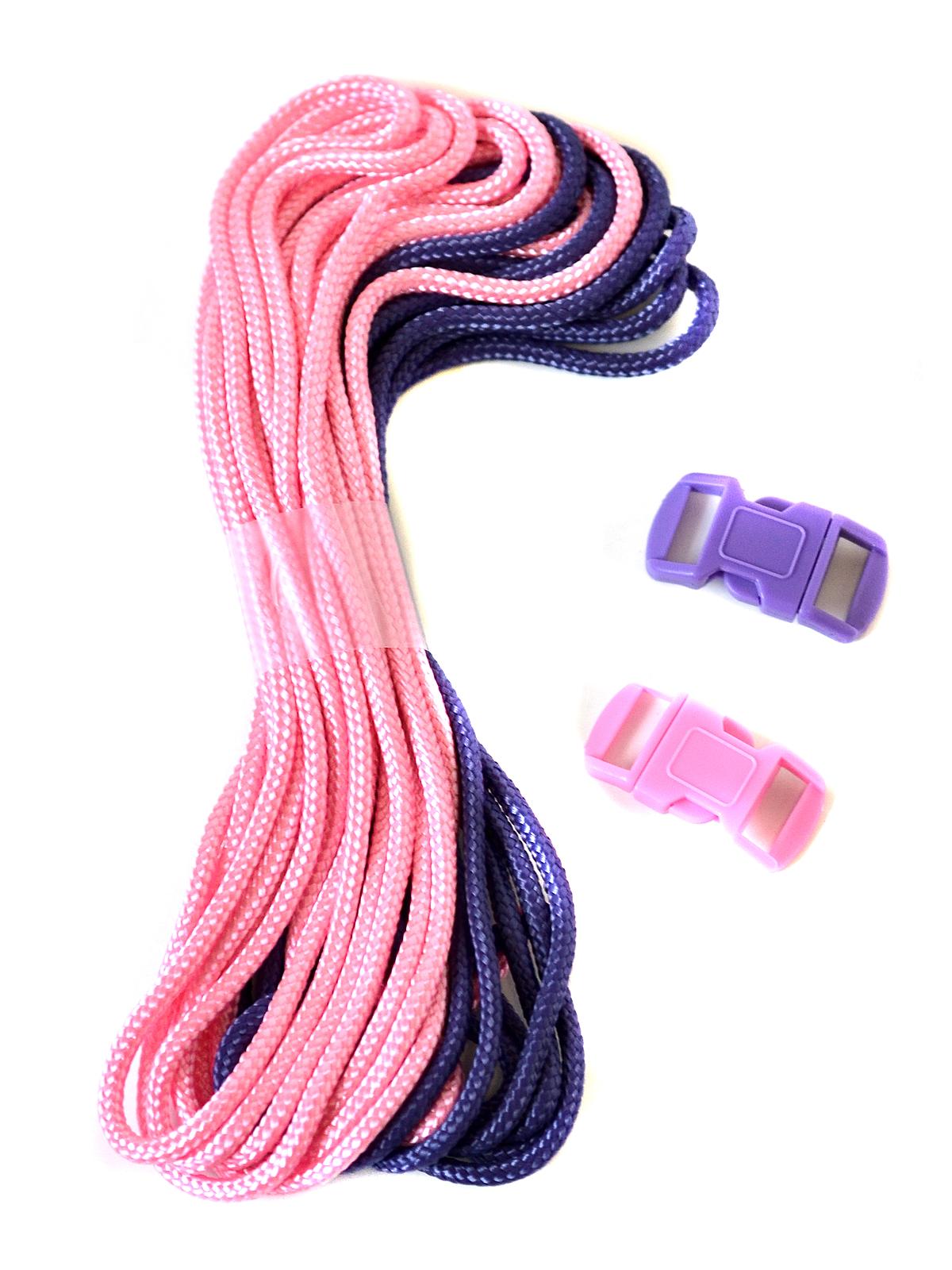 Parachute Cord Friendship Bracelet Kits Pink Purple
