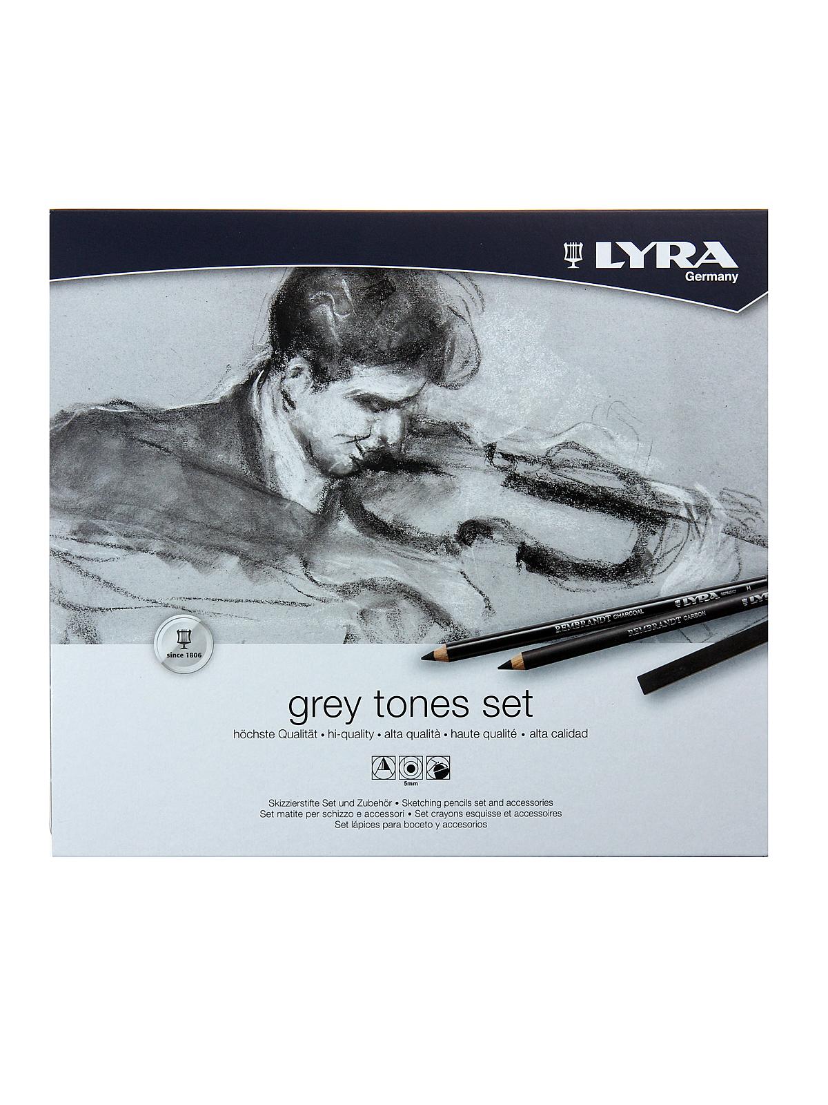 Rembrandt Fine Art Graphite & Sketching Sets grey tones set set of 25