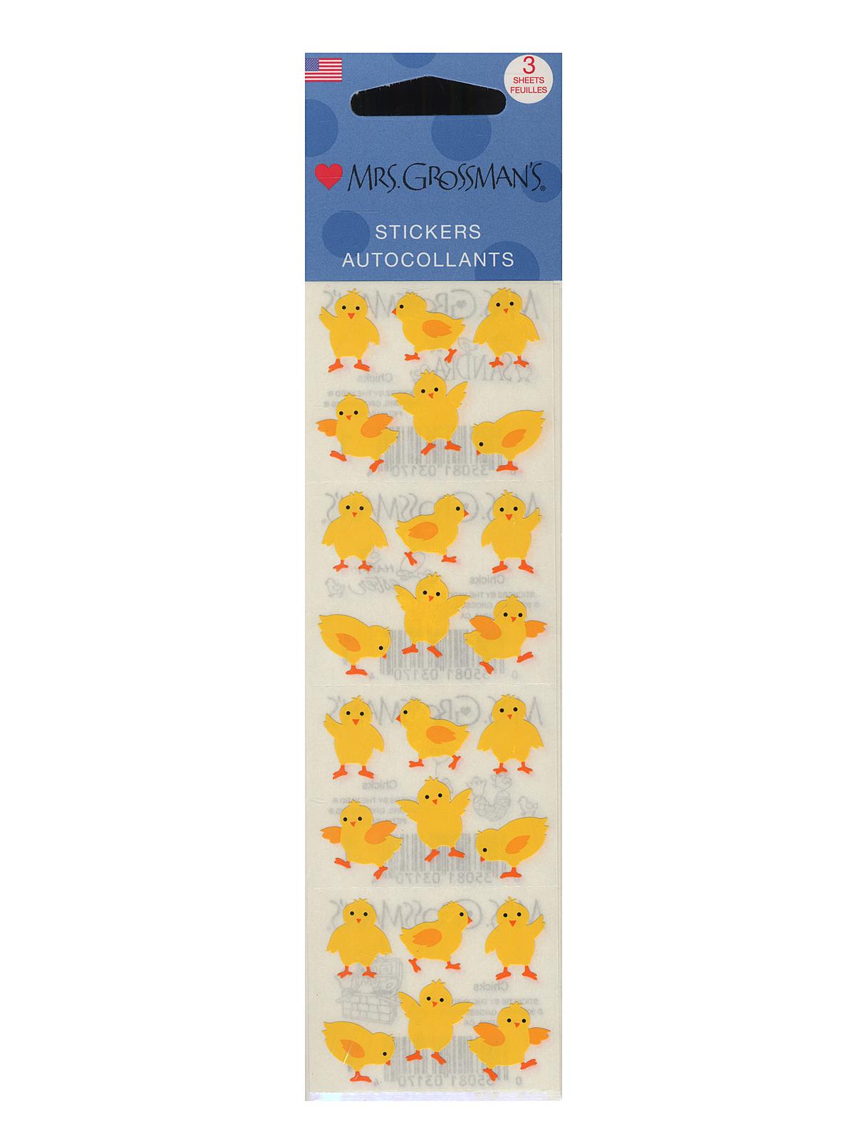 Regular Sticker Packs Standard Chicks 3 Sheets