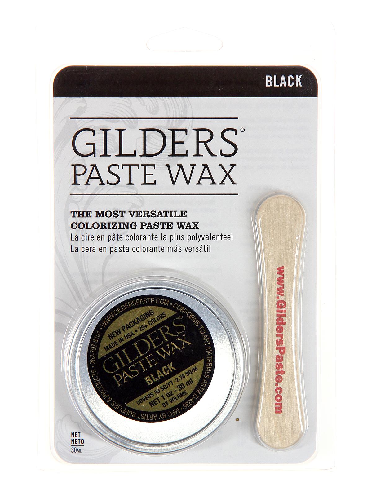 Gilder's Paste Wax black 1 oz. tin