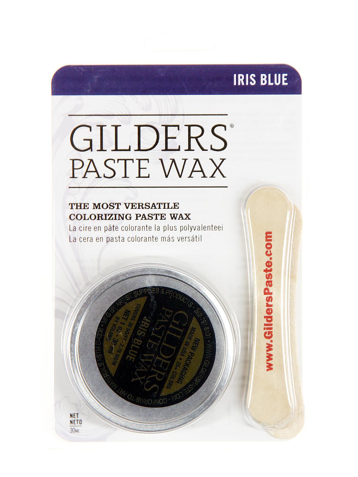 Gilder's Paste Wax iris blue 1 oz. tin