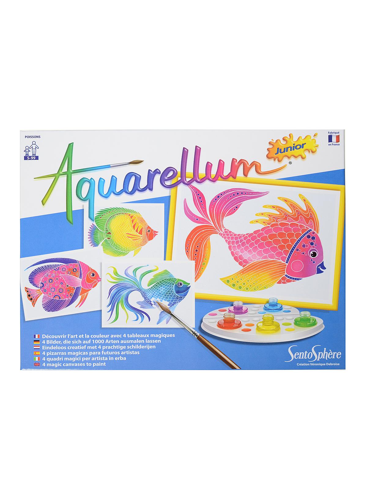 Aquarellum Junior Sets Fish 7.1 In. X 9.8 In. Set Of 4