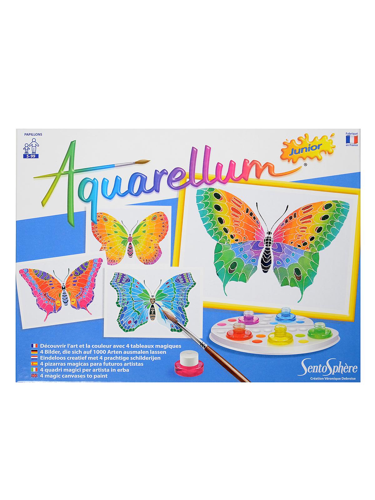 Aquarellum Junior Sets Butterflies 7.1 In. X 9.8 In. Set Of 4