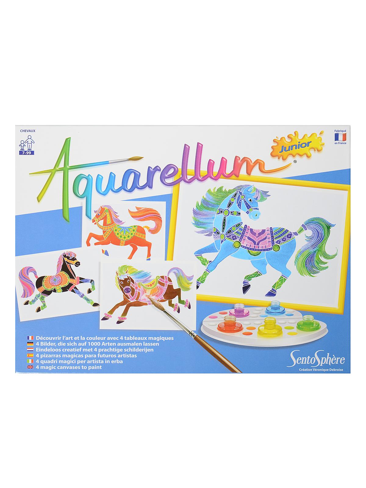 Aquarellum Junior Sets Horses 7.1 In. X 9.8 In. Set Of 4