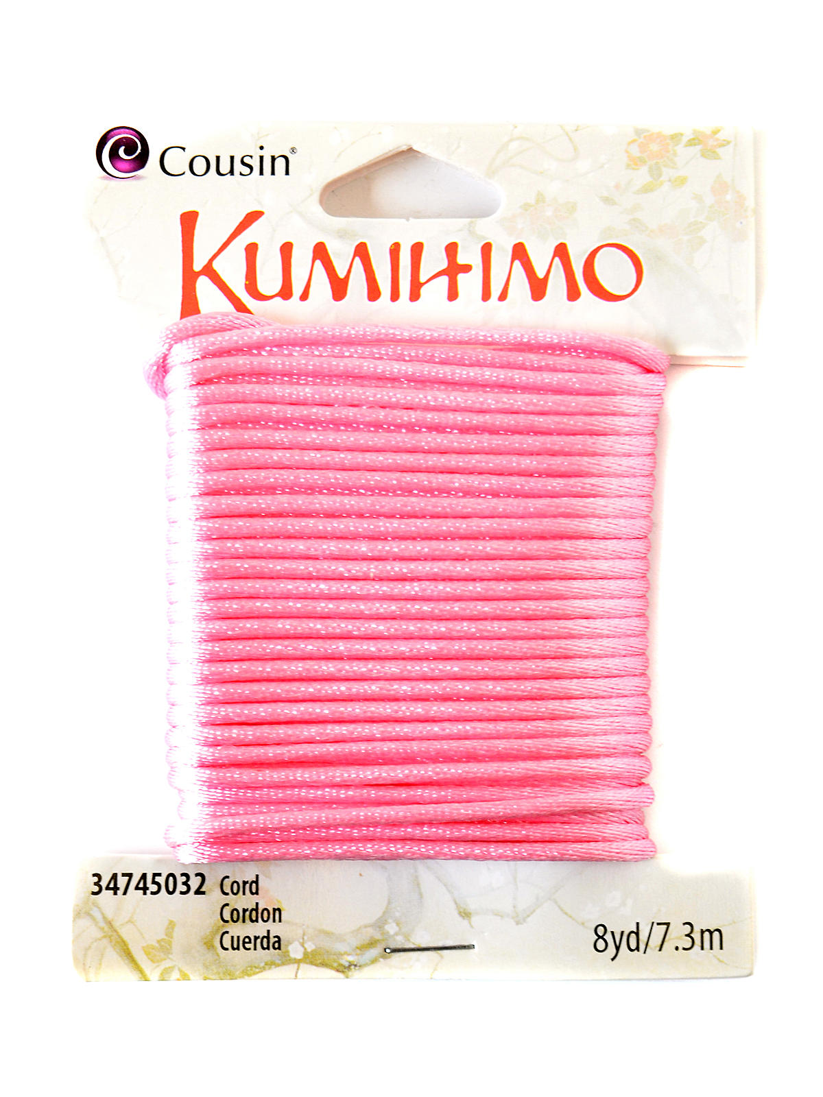 Kumihimo Cord 1.5 mm x 8 yds. pink