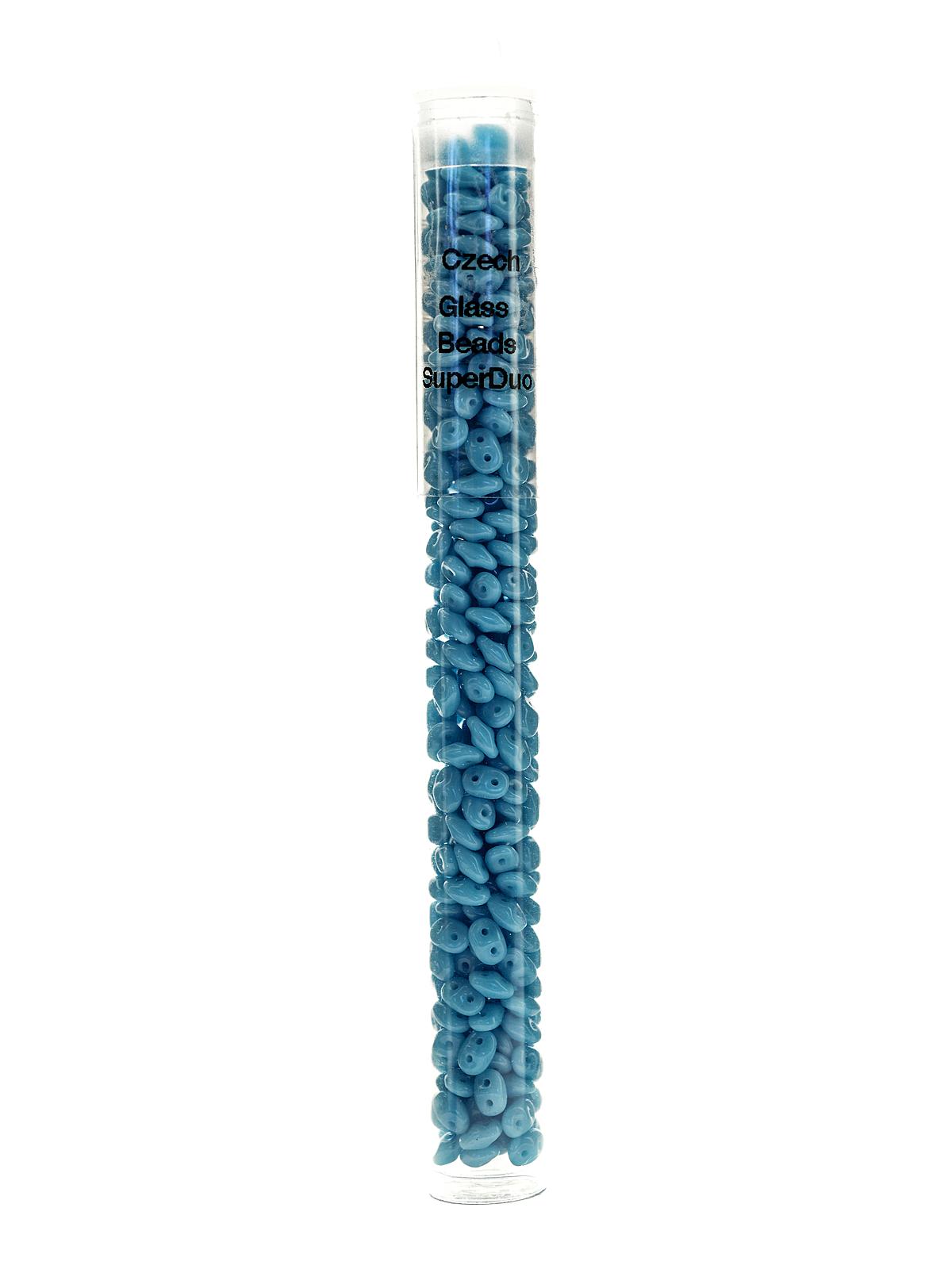 Super Duo Beads Turquoise Blue 2.5 Mm X 5 Mm 24 Gm Tube