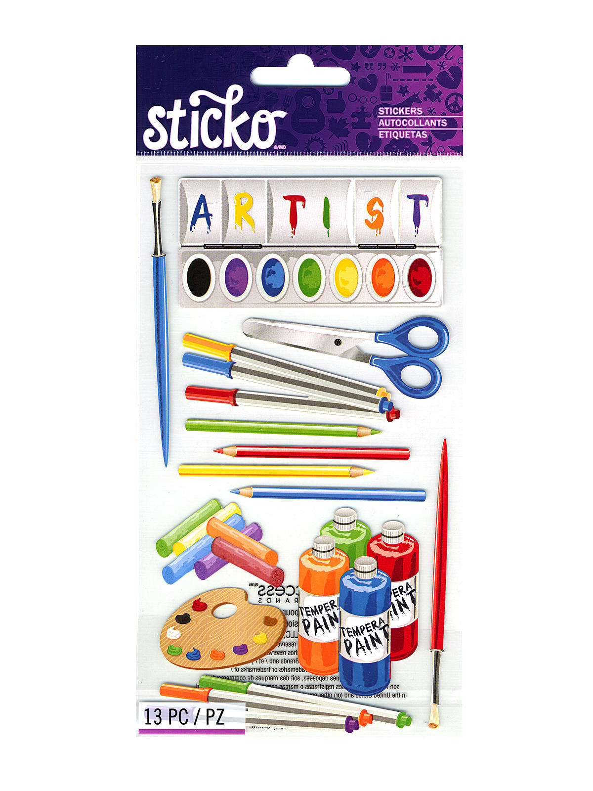 Classic Stickers Artist 13 Pieces
