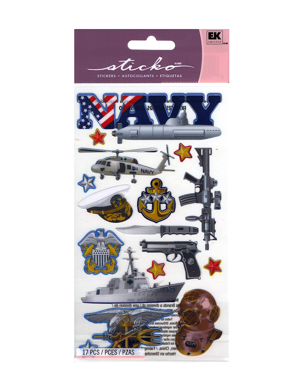 Classic Stickers navy 17 pieces