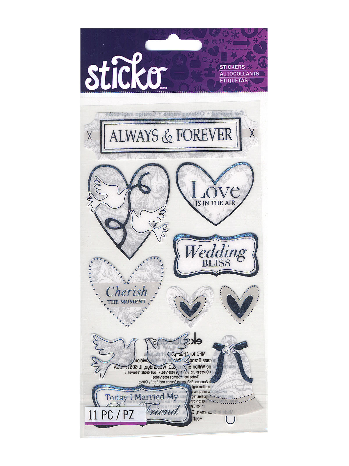 Classic Stickers Always & Forever 11 Pieces
